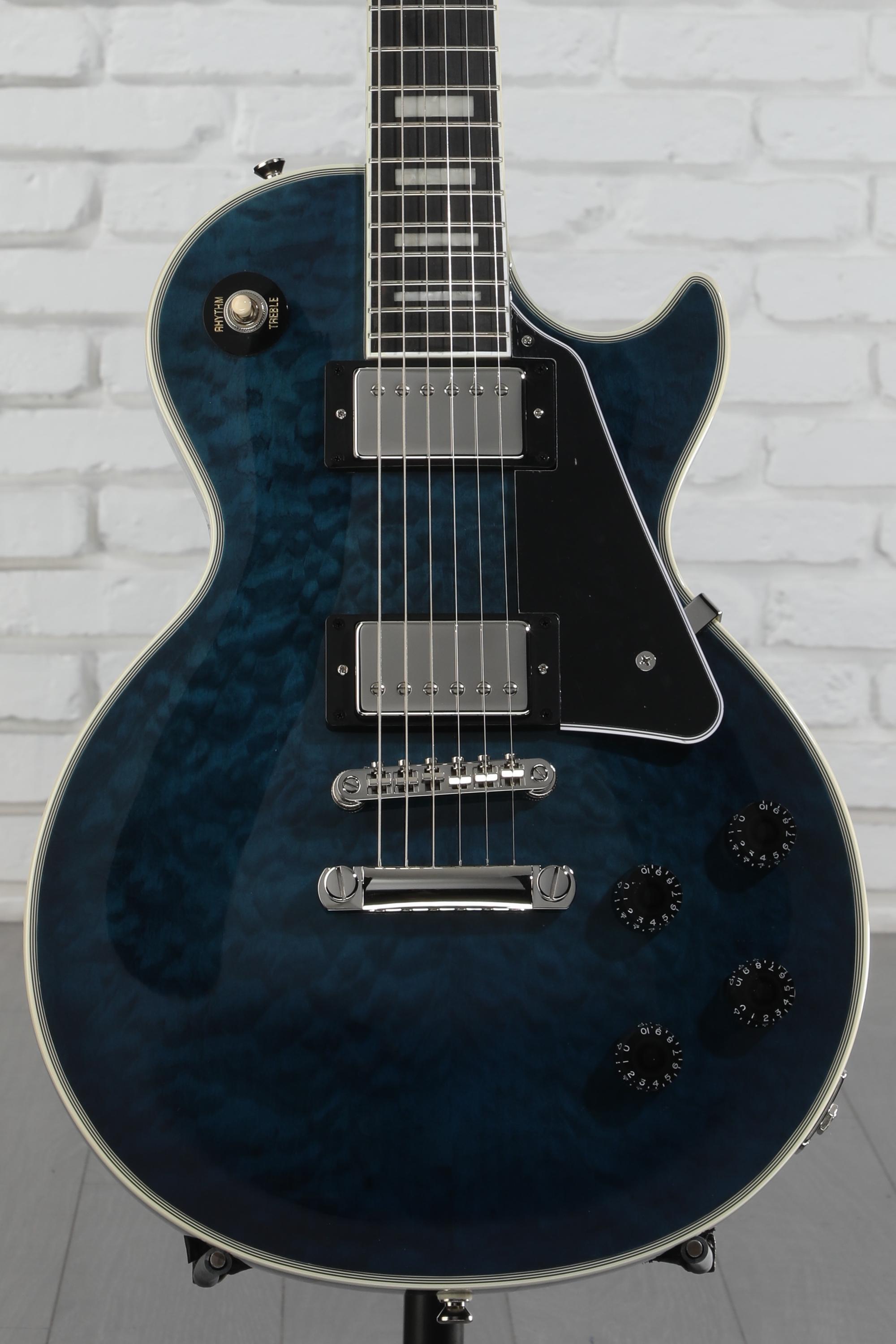 Epiphone Les Paul Custom Electric Guitar - Viper Blue, Sweetwater