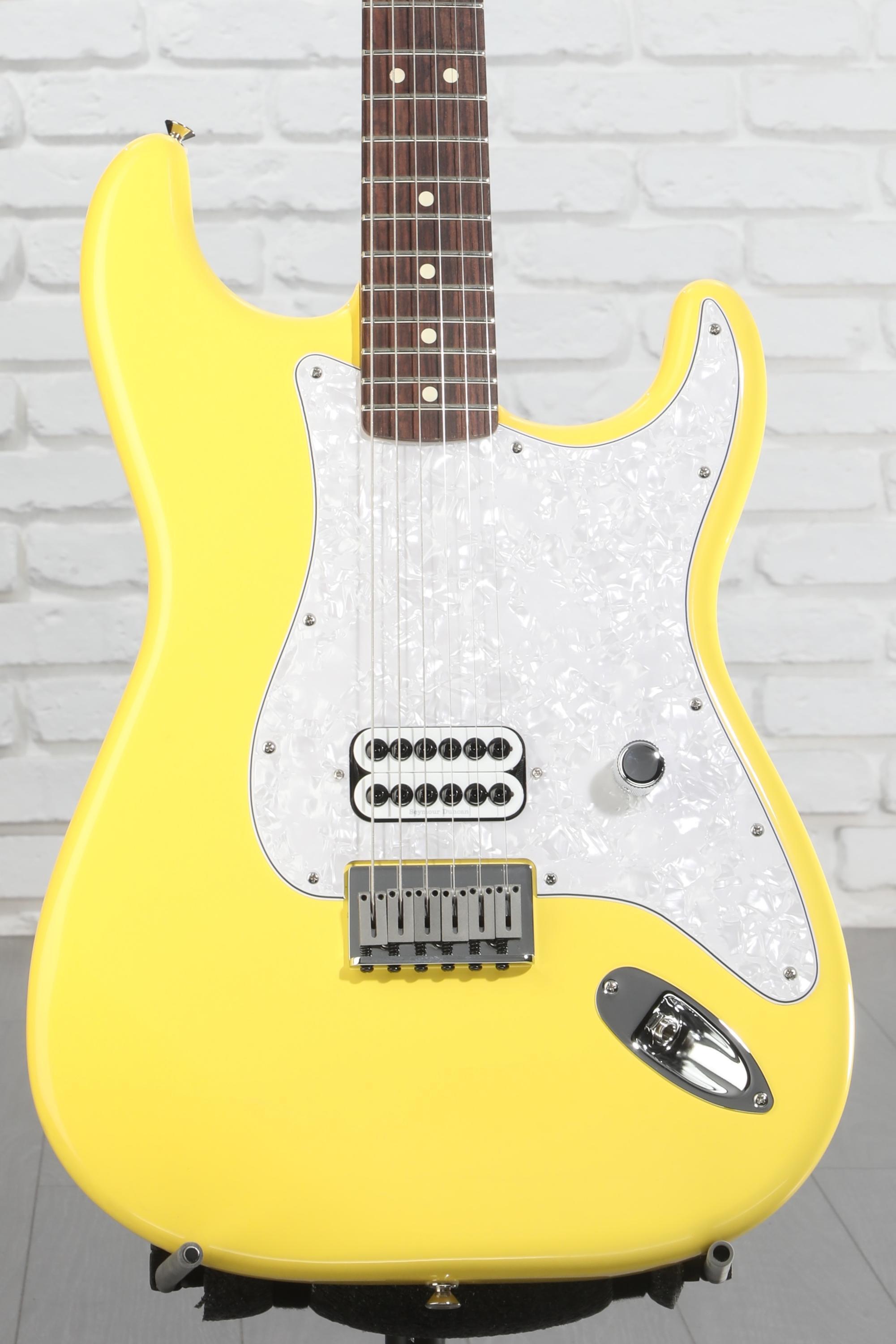 Fender Tom DeLonge Stratocaster Electric Guitar - Graffiti Yellow