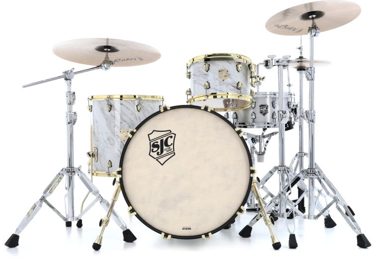 SJC Custom Drums Providence Series 3-piece Shell Pack - Calcutta White