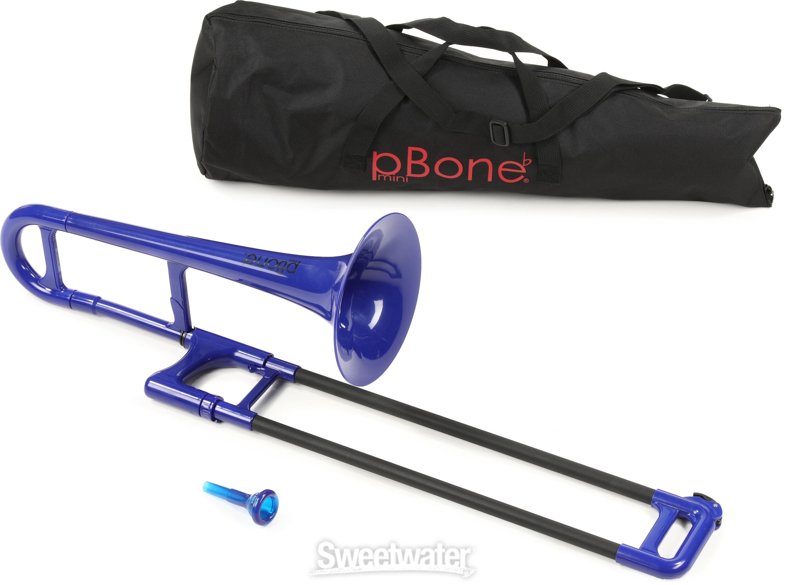 pBone Music pBone Mini Trombone in Eb - Blue