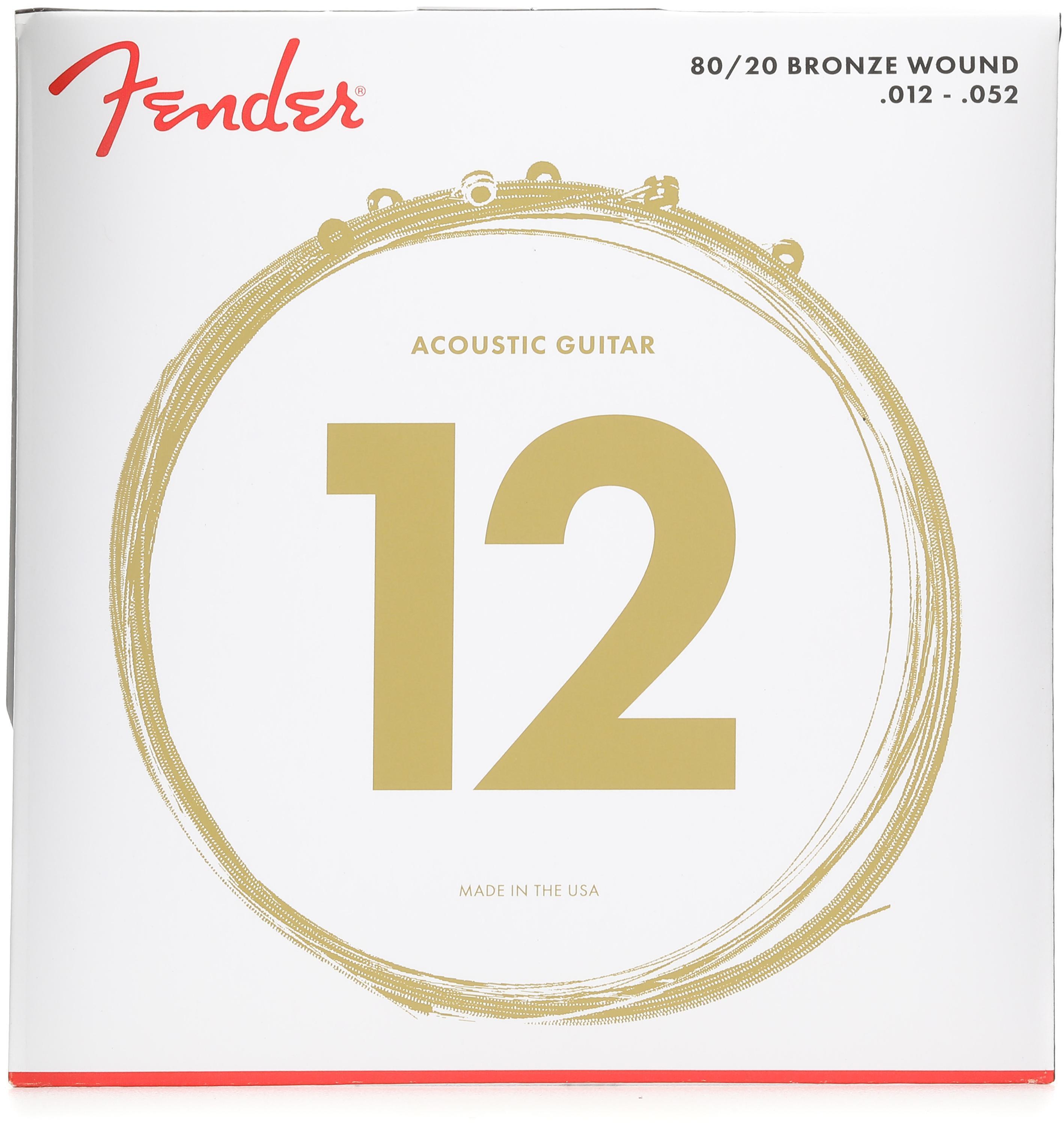 Photo of Fender 70L 80/20 Bronze Acoustic Guitar Strings - .012-.052 Light
