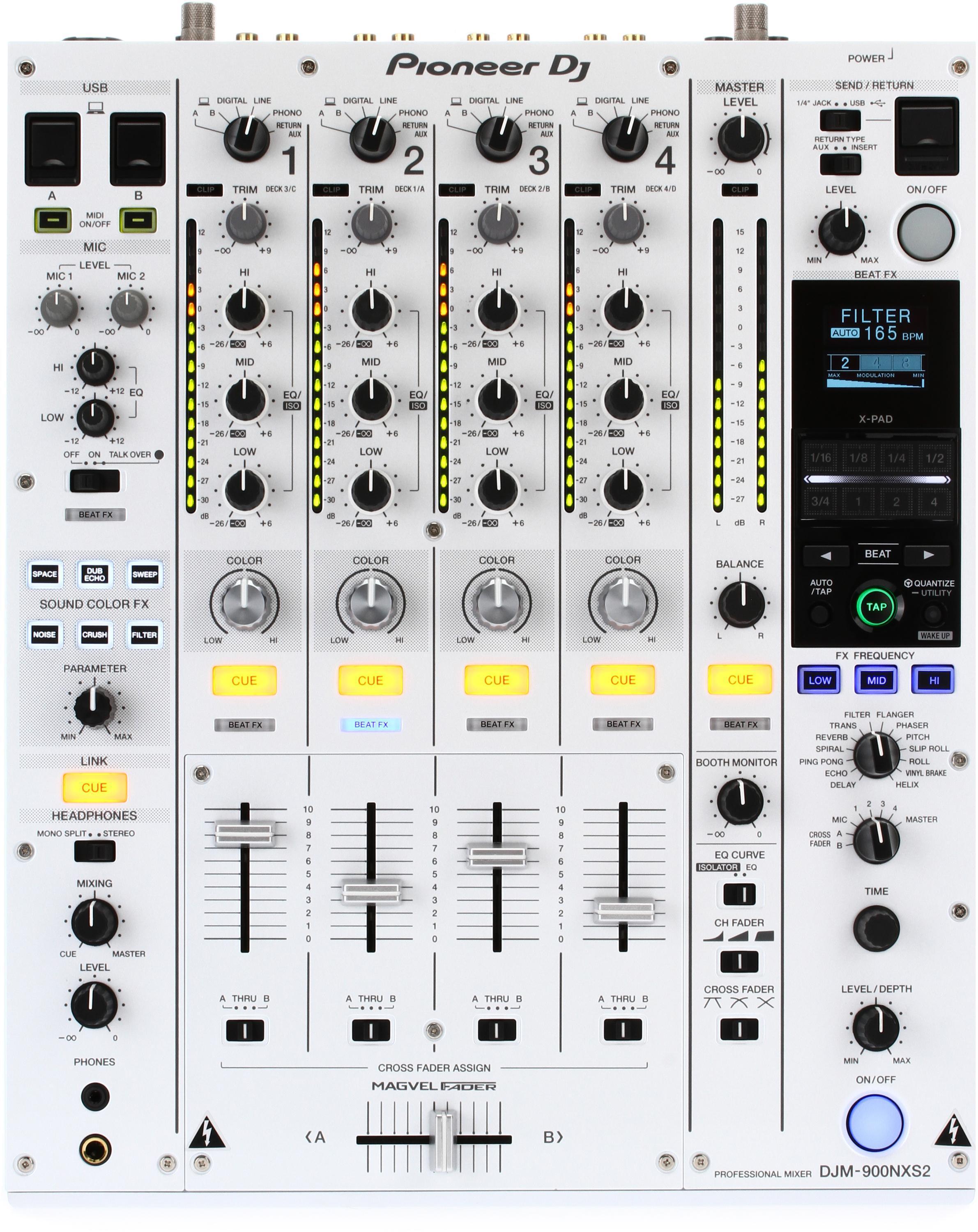 Pioneer DJ DJM-900NXS2 4-channel DJ Mixer with Effects - White