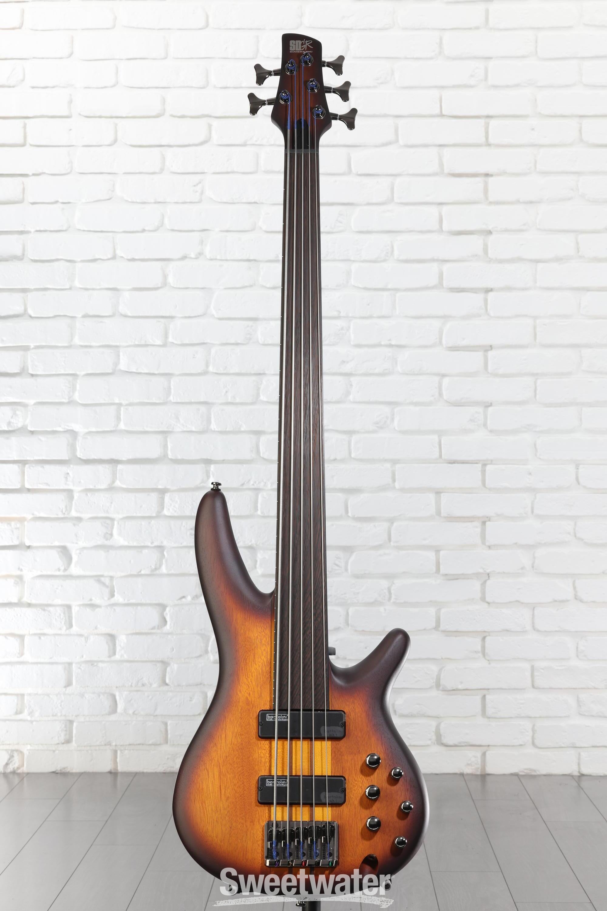 Ibanez Bass Workshop SRF705 Fretless Bass Guitar - Brown Burst
