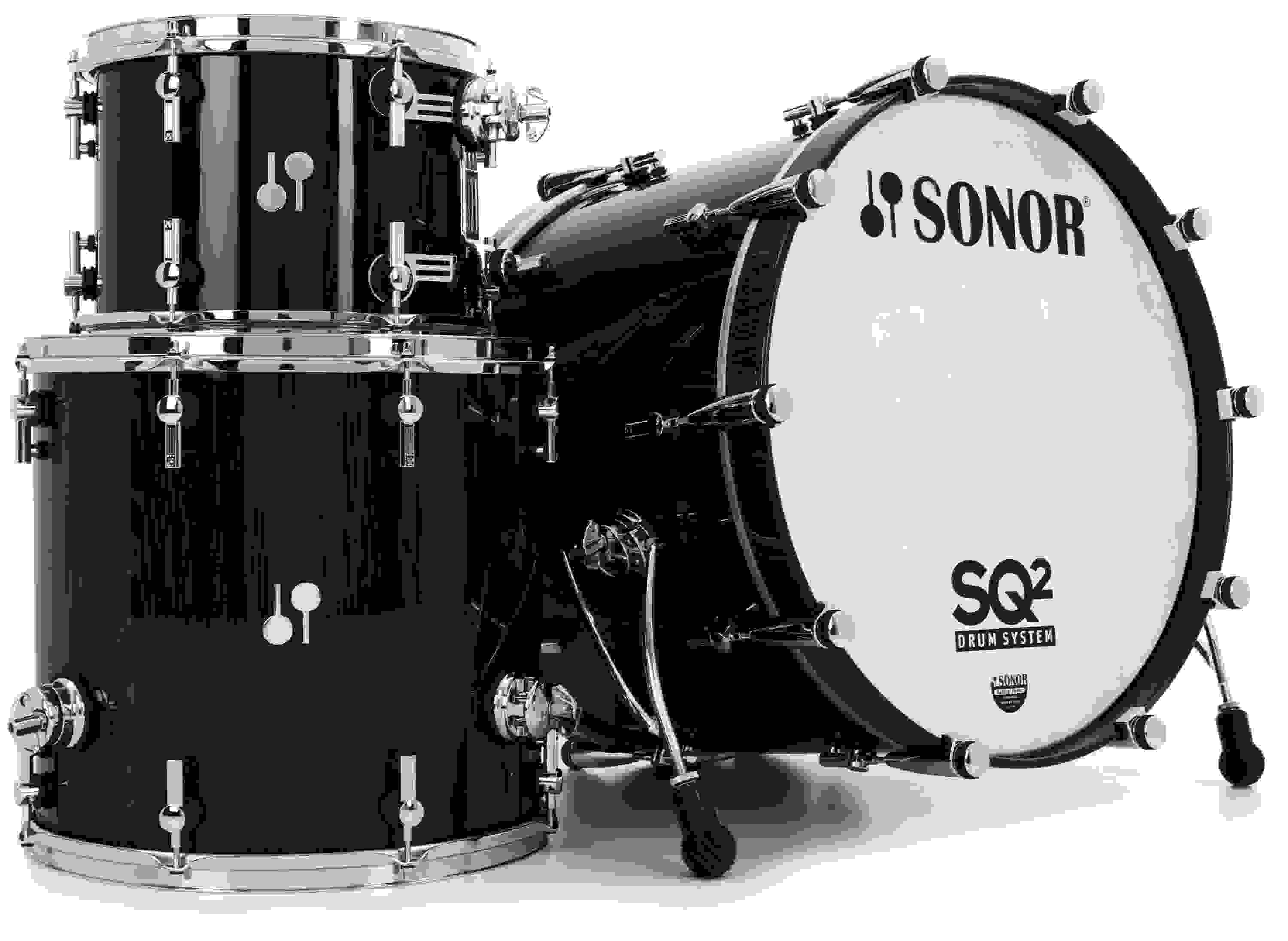 Sonor SQ2 Maple 3-piece Shell Pack - Vintage Onyx High Gloss