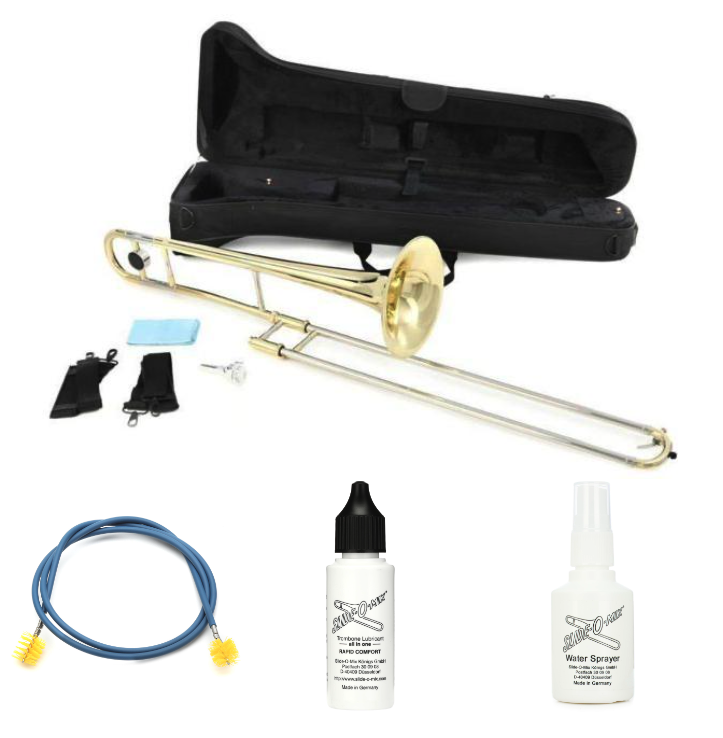 Tromana TB300 Student Trombone with Snake Brush, Lubricant, and Spray