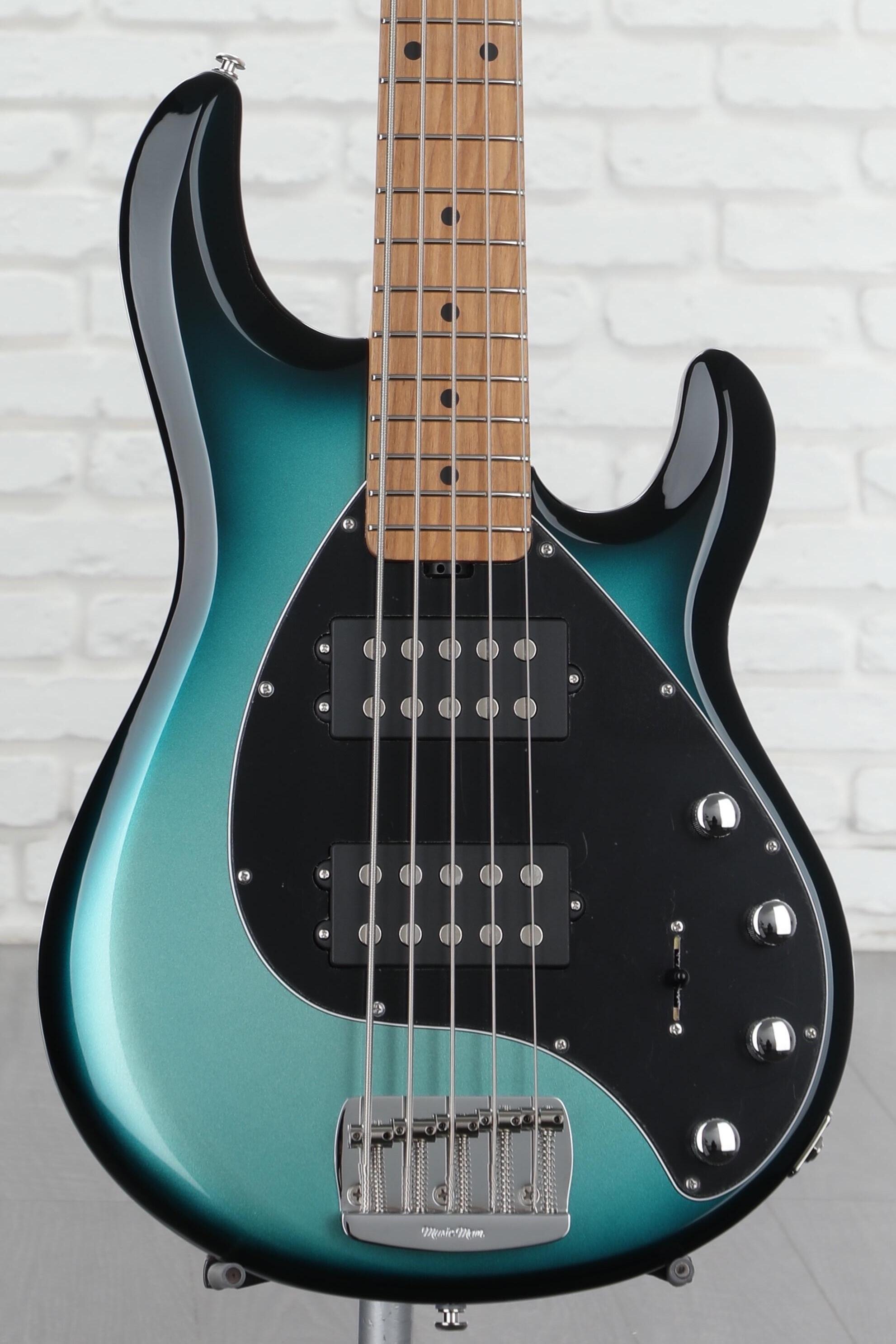 Ernie Ball Music Man StingRay Special 5 HH Bass Guitar - Frost Green Pearl  with Maple Fingerboard | Sweetwater