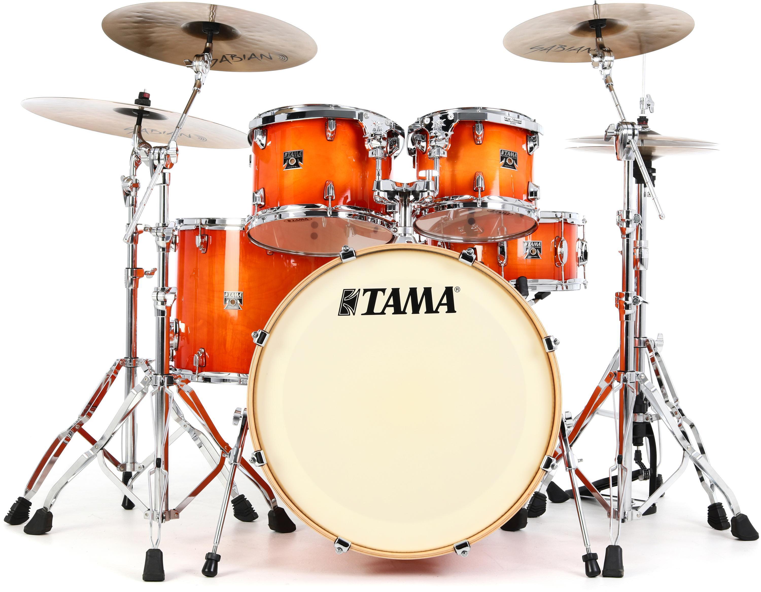 Tama Superstar Classic CL52KS 5-piece Shell Pack with Snare Drum -  Tangerine Lacquer Burst