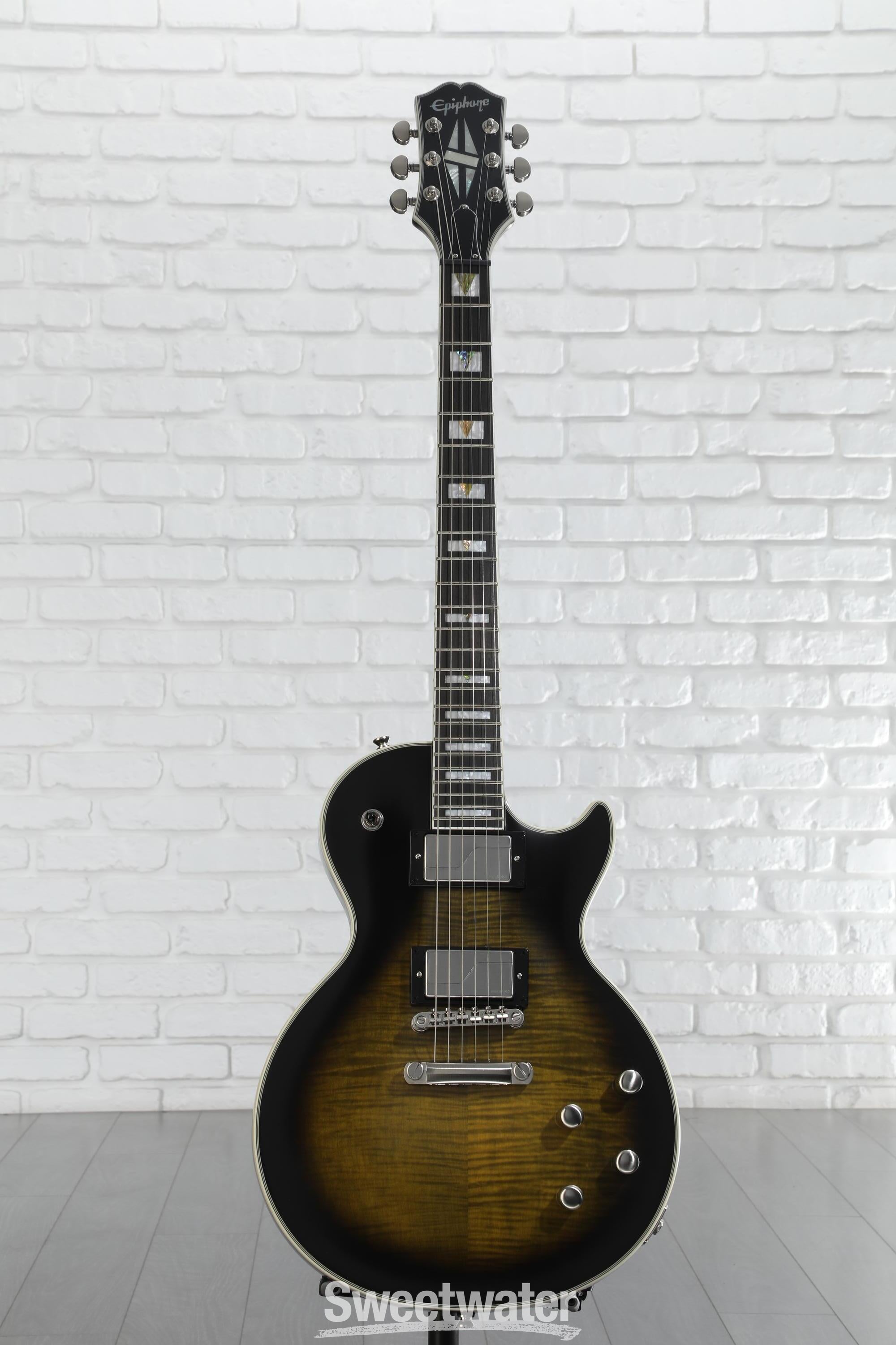 【10974】 Epiphone Les Paul Custom プロフェシー Epiphone Les Paul Prophecy Electric Guitar - Olive Tiger Aged