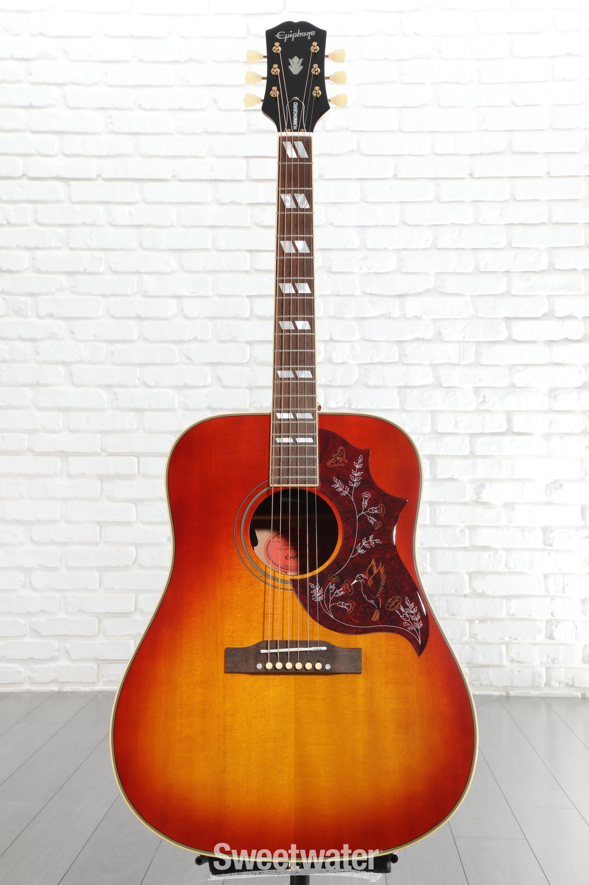 Epiphone Hummingbird Acoustic Guitar - Aged Cherry Sunburst Gloss