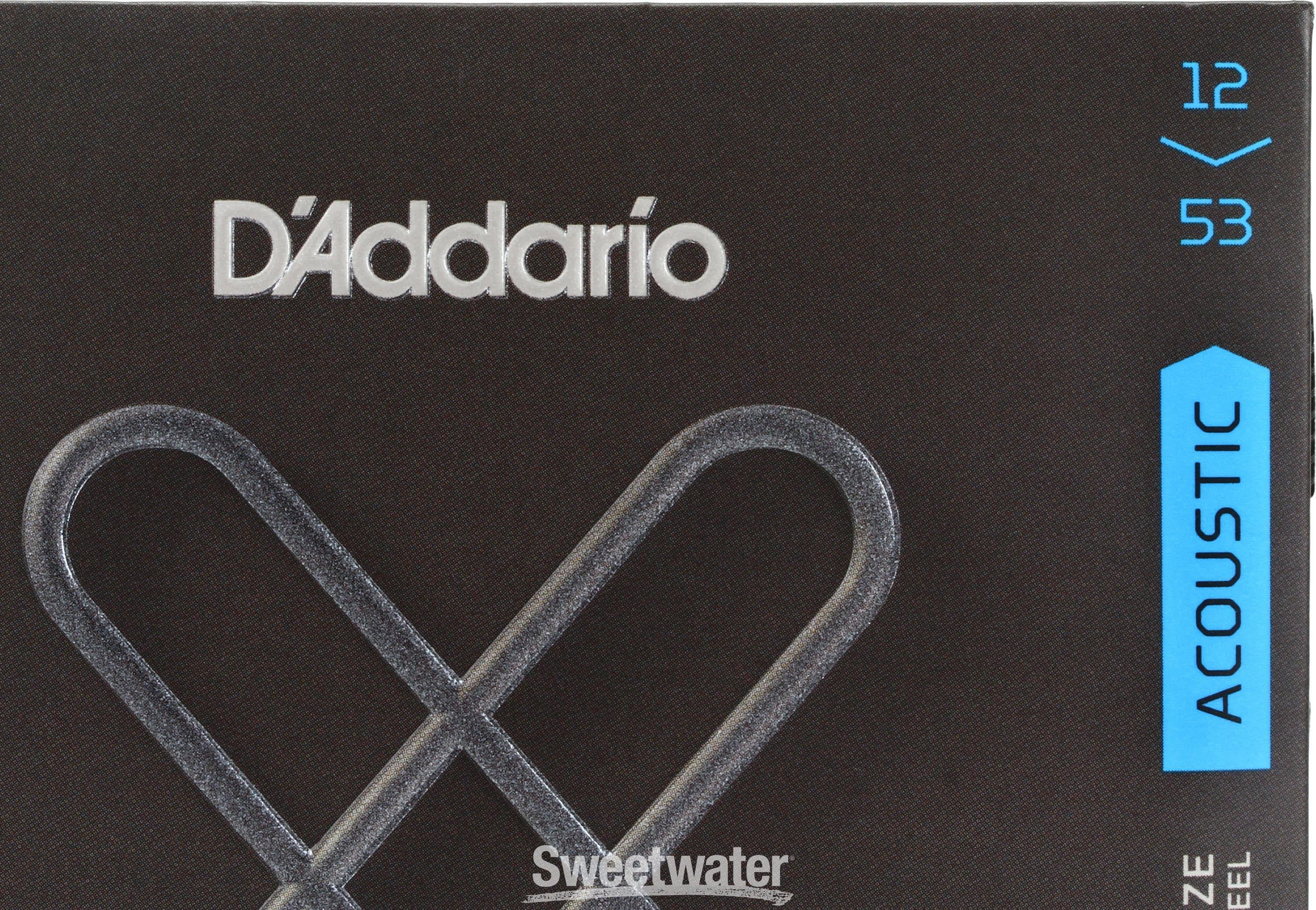 D'Addario XTAPB1253 XT Phosphor Bronze Coated Acoustic Guitar Strings -  .012-.053 Light