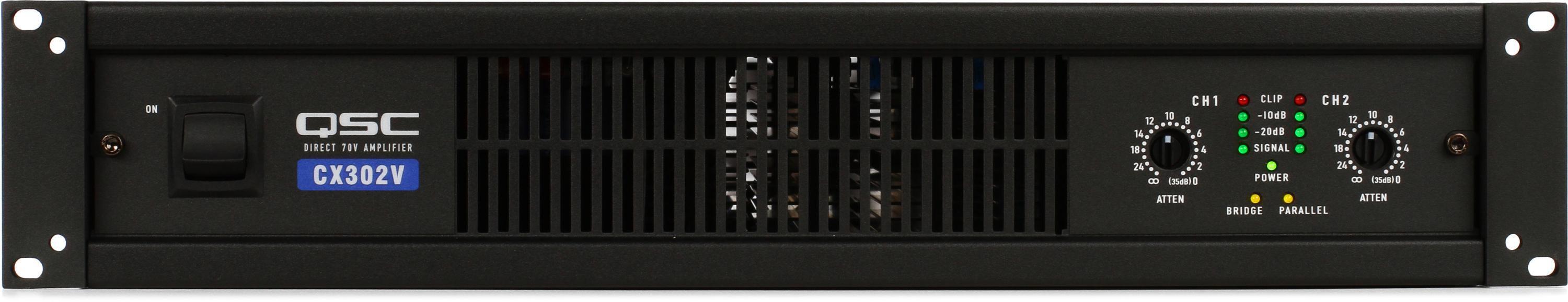CX302V QSC パワーアンプ DIRECT 70V AMPLIFIER QSC CX302V 2-Channel Powered Amplifier, 200W, 70V Output