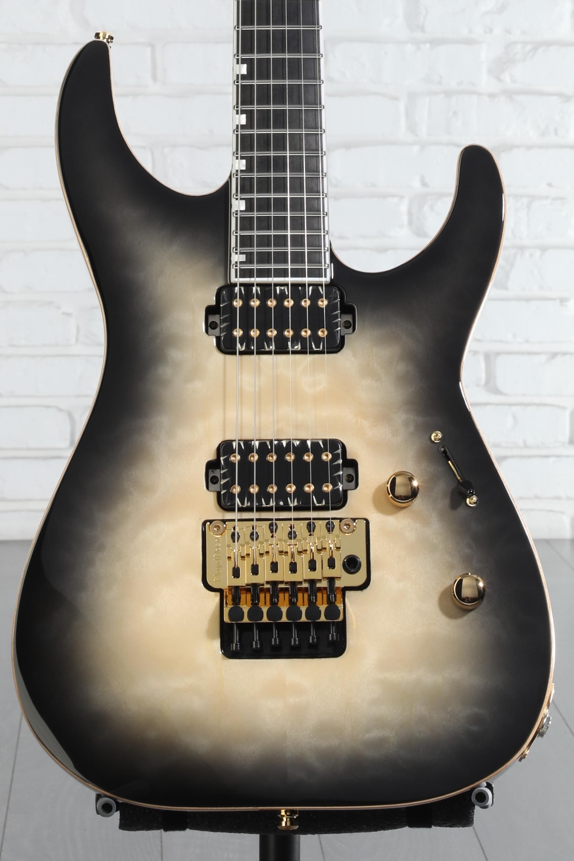 ESP E-II M-II QM Electric Guitar - Black Natural Burst | Sweetwater