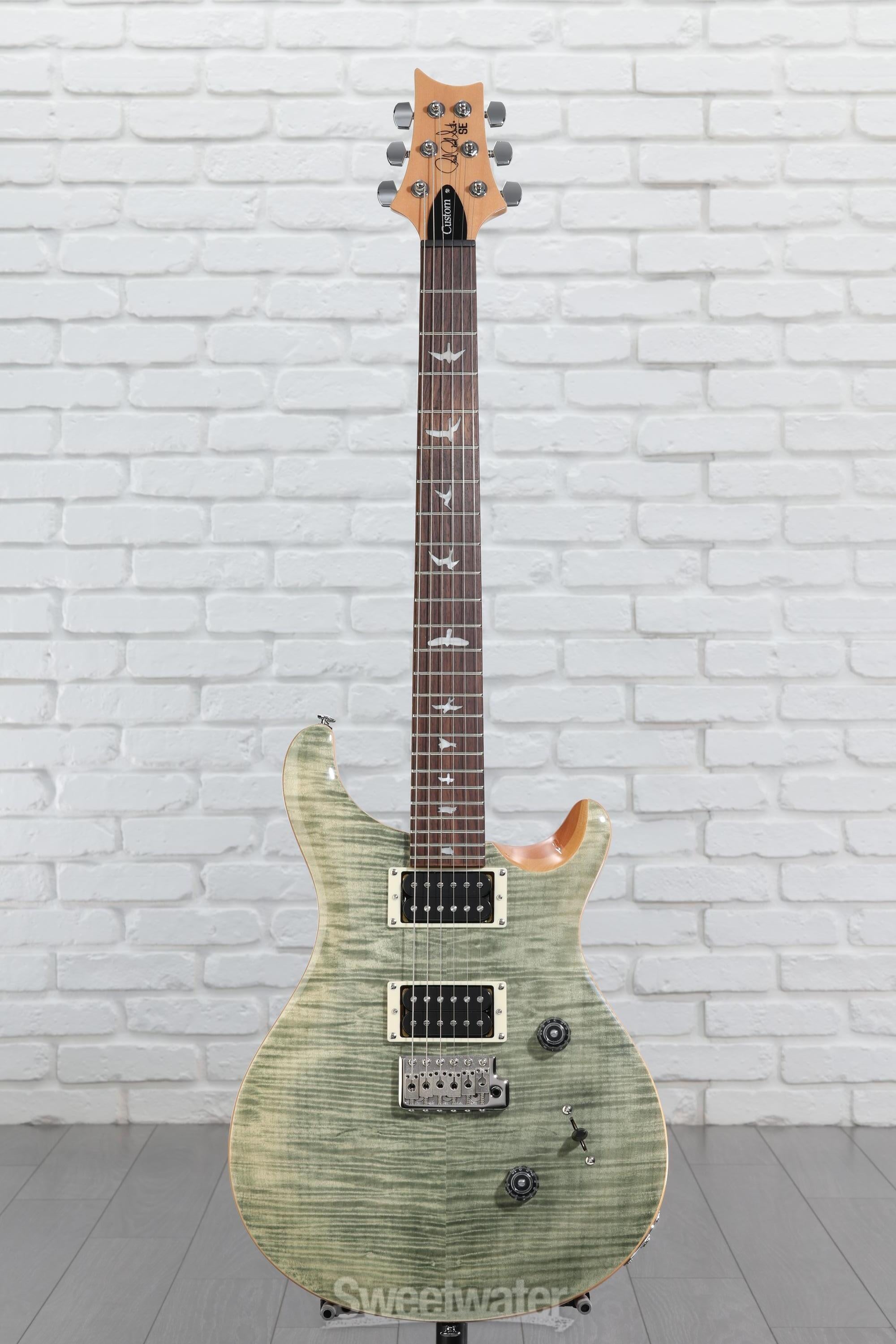 PRS SE Custom 24 Electric Guitar - Trampas Green, Sweetwater