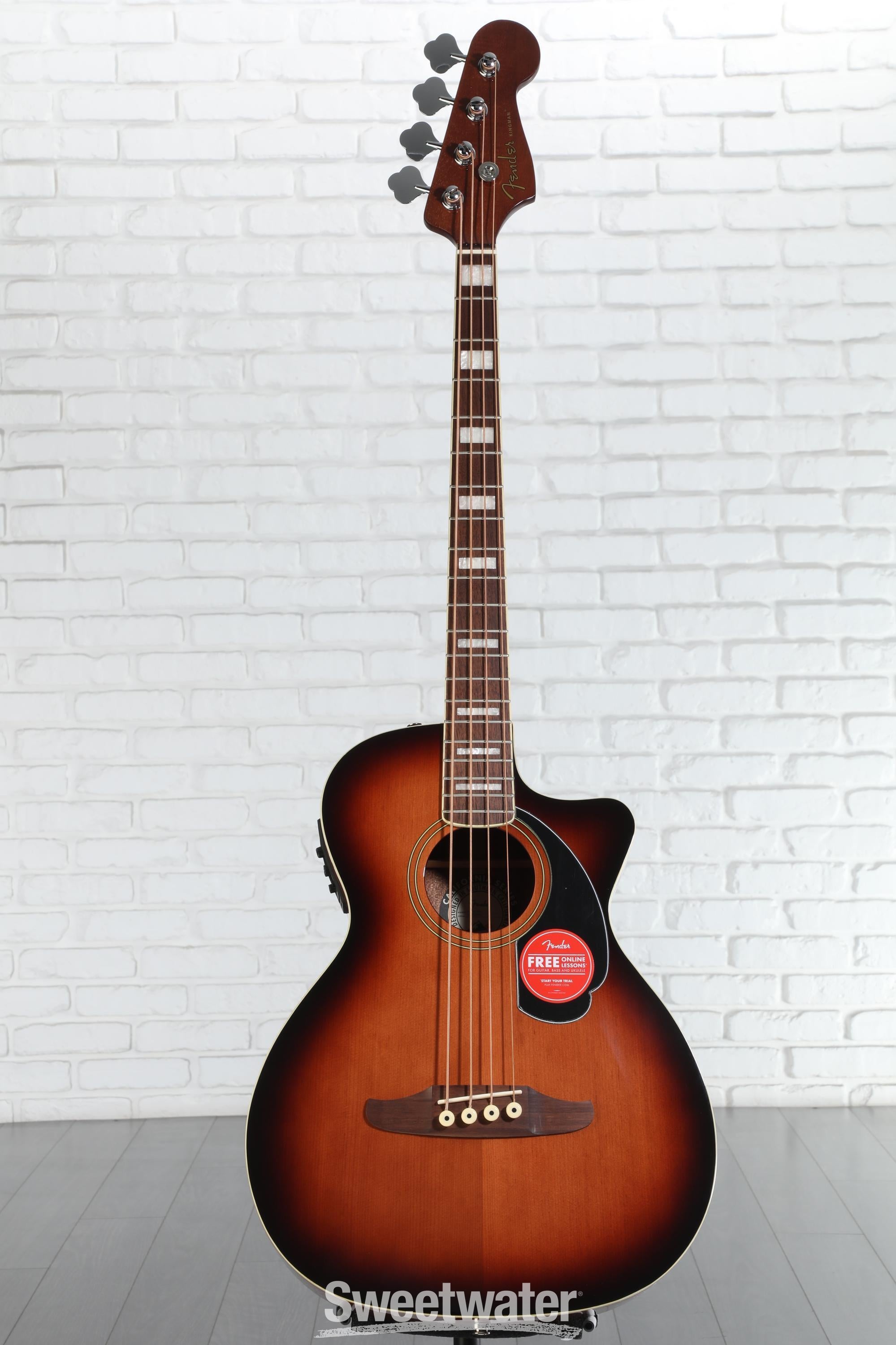 Fender Kingman Acoustic-electric Bass - Shaded Edge Burst | Sweetwater