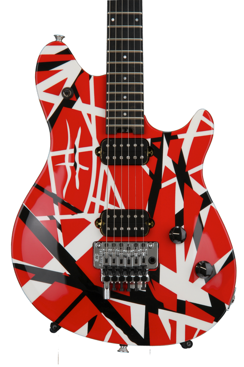 EVH Wolfgang Special Striped - Red with Black and White Stripes