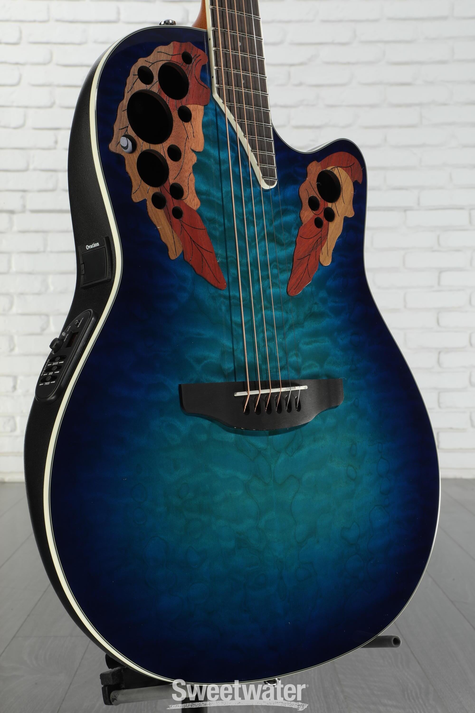 ギター OVATION CE48P TIGER EYE Celebrity Amazon.com: Ovation Celebrity Elite Plus Quilted Maple Top
