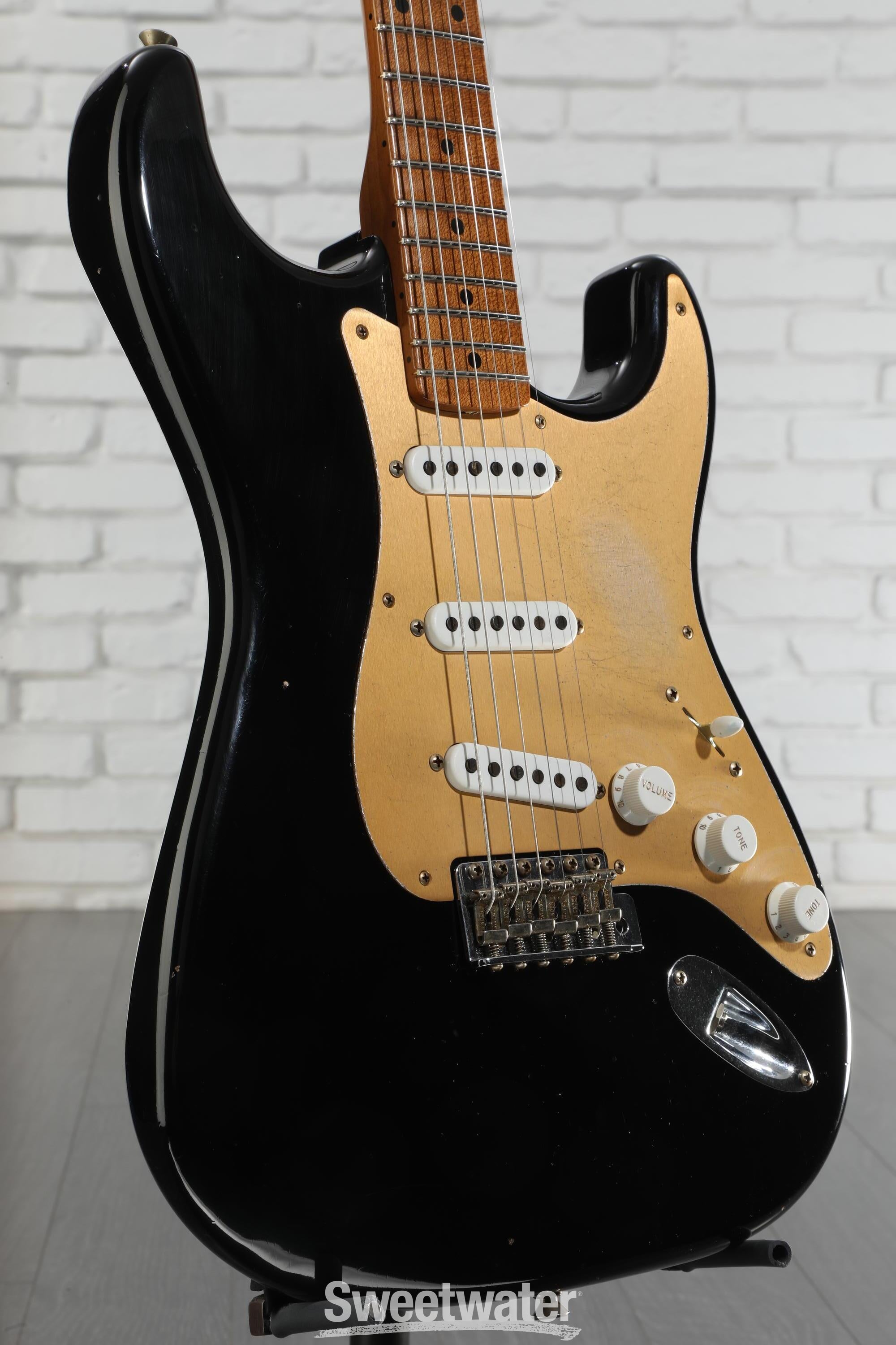 Photo of Fender Custom Shop Limited-edition 1954 Roasted Stratocaster Journeyman Relic - Aged Black