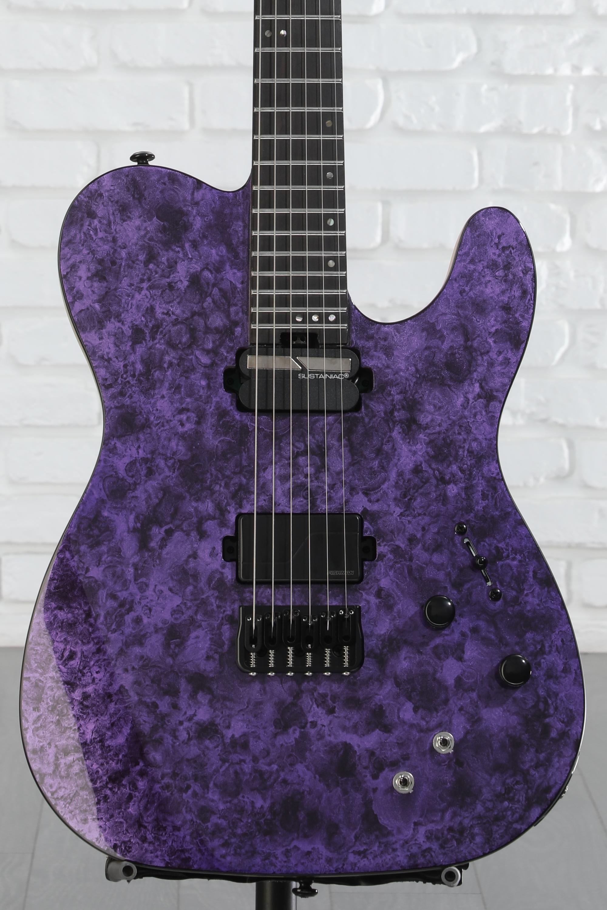 Schecter PT SLS Elite Baritone Electric Guitar - Purple Reign, Sweetwater Exclusive