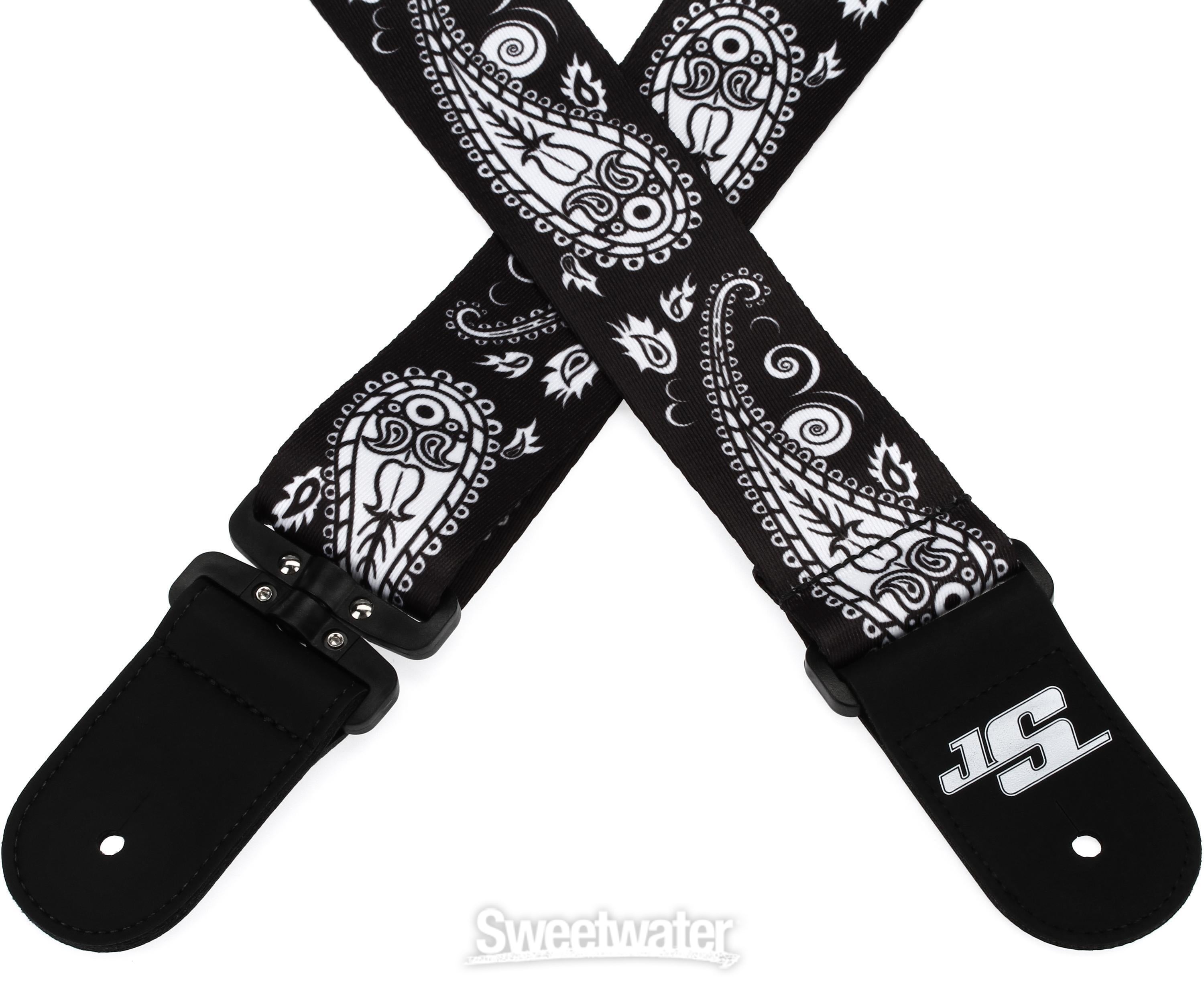 D'Addario Joe Satriani Swivel Guitar Strap - Black Paisley