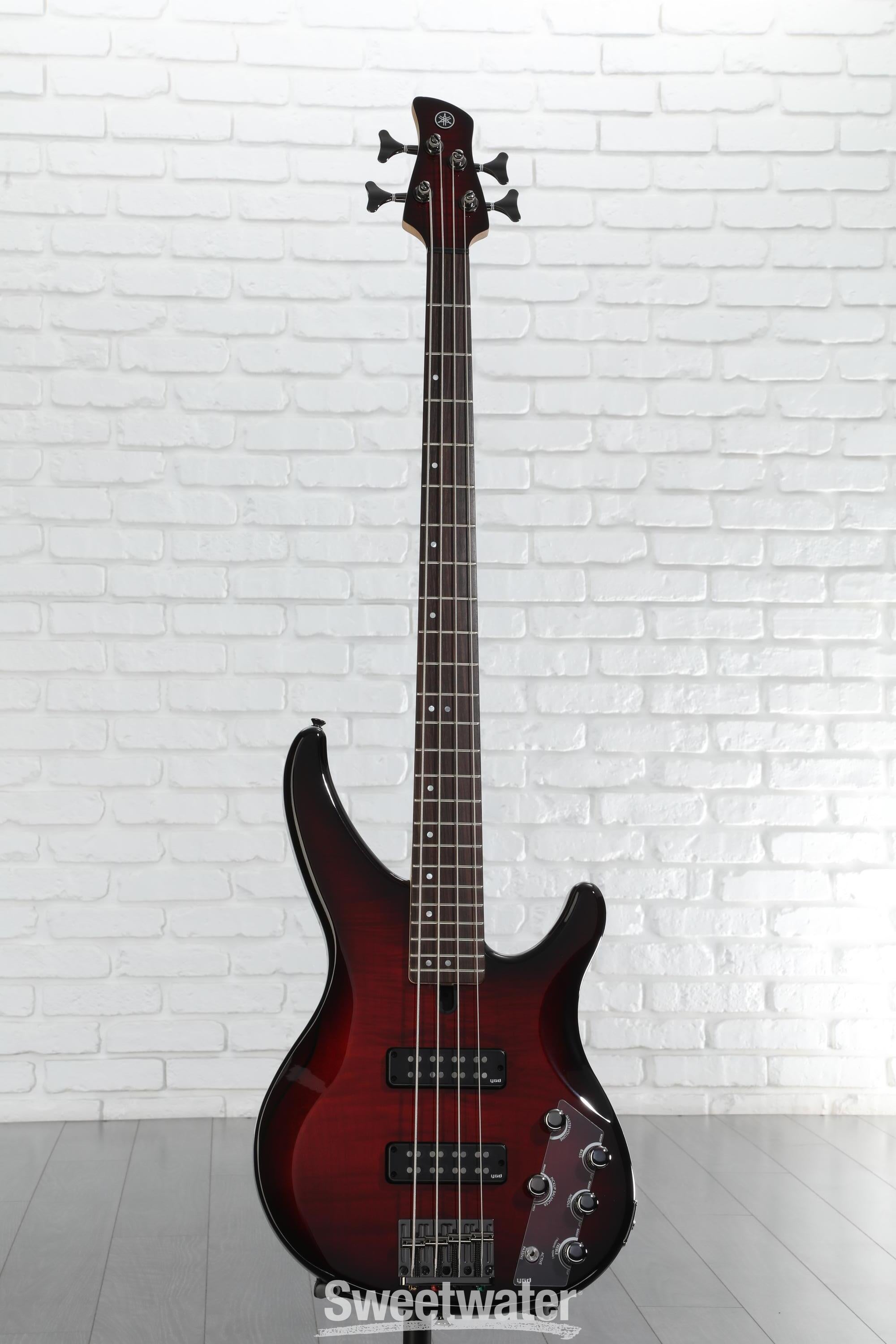 Yamaha TRBX604FM 4-string Bass Guitar - Dark Red Burst