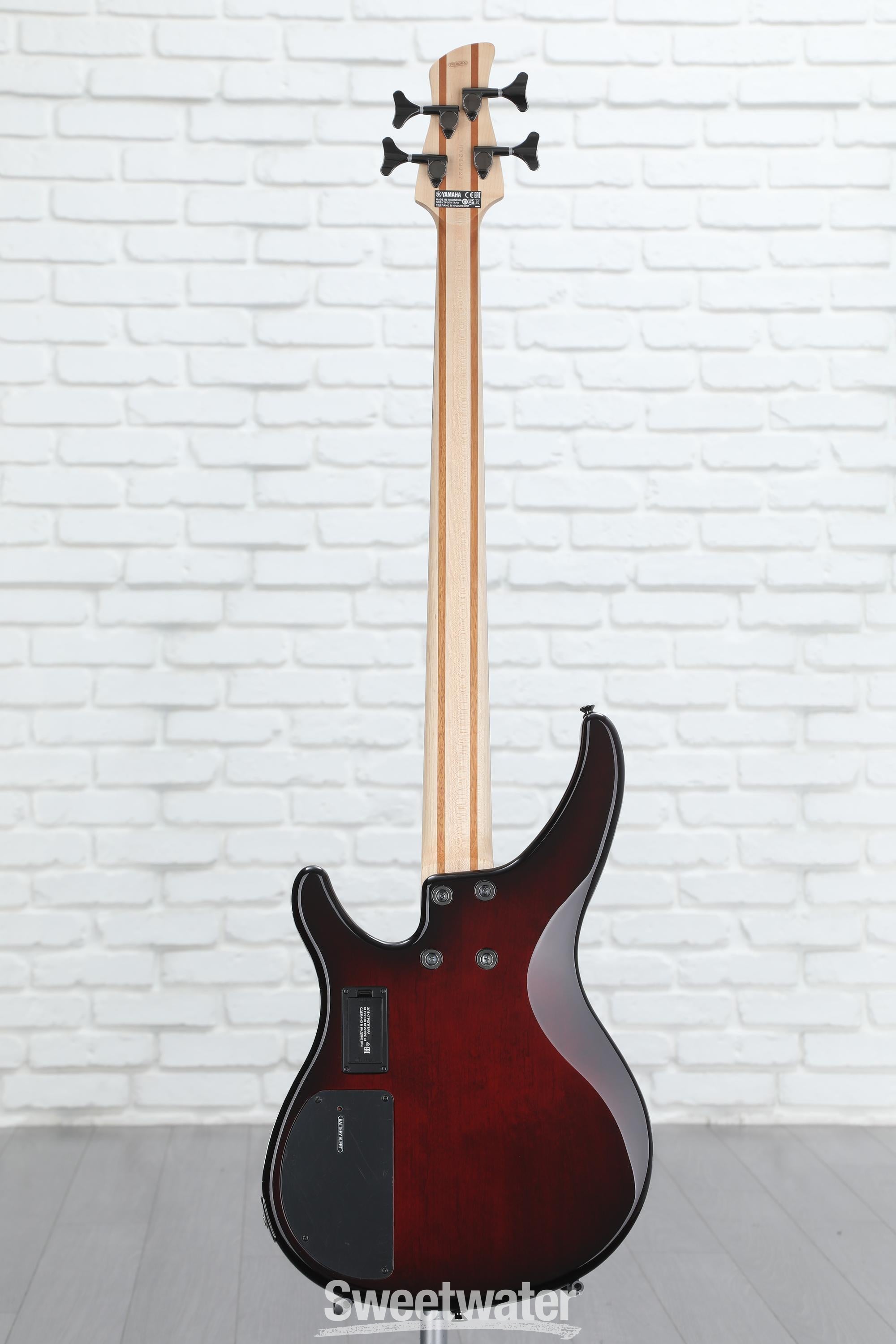 Yamaha TRBX604FM 4-string Bass Guitar - Dark Red Burst | Sweetwater