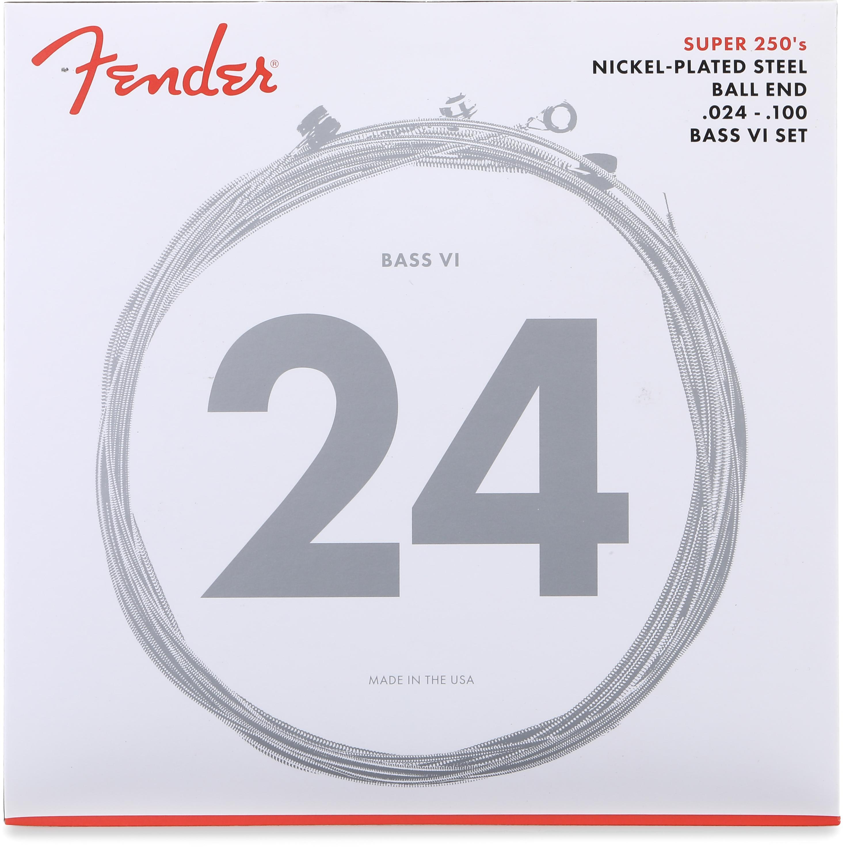 Photo of Fender Super 250B6 Nickel Plated Steel Bass VI Guitar Strings - .024-.100