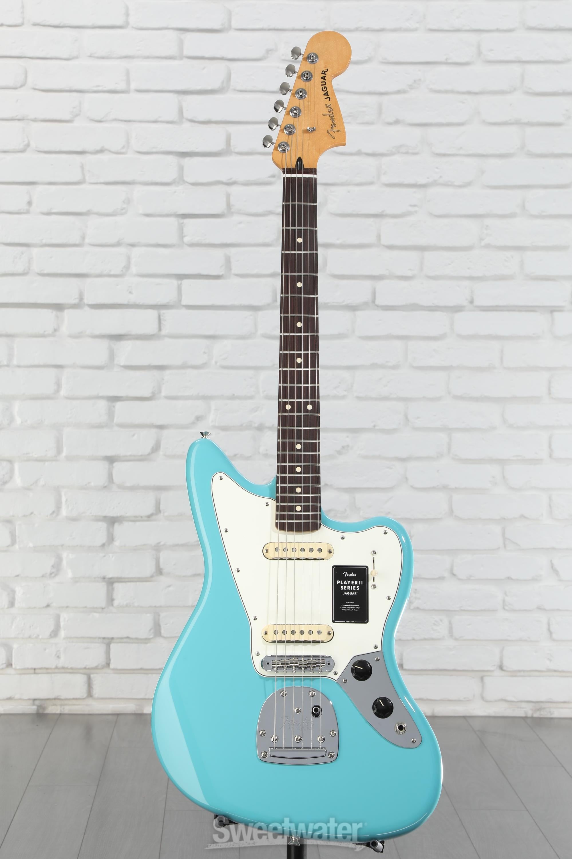 Fender Player II Jaguar Electric Guitar - Aquatone Blue | Sweetwater