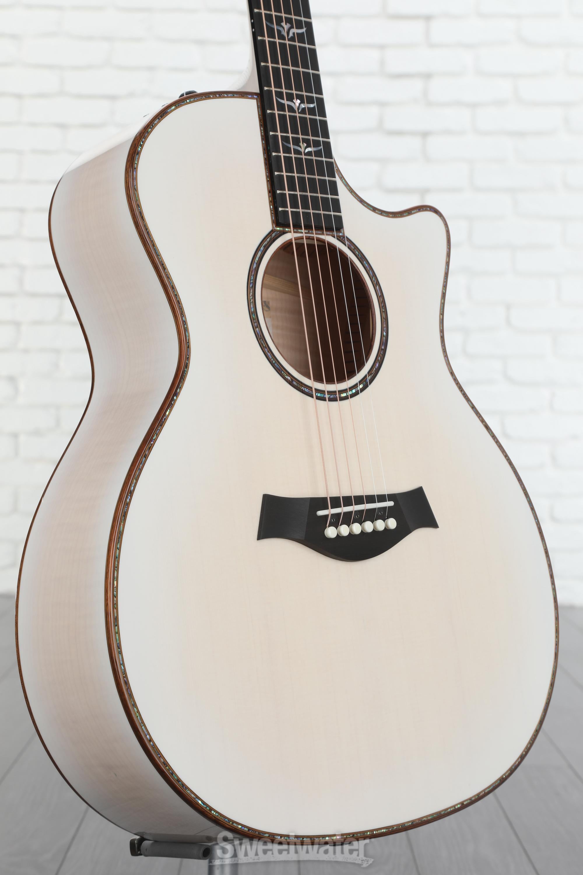 White taylor store acoustic guitar