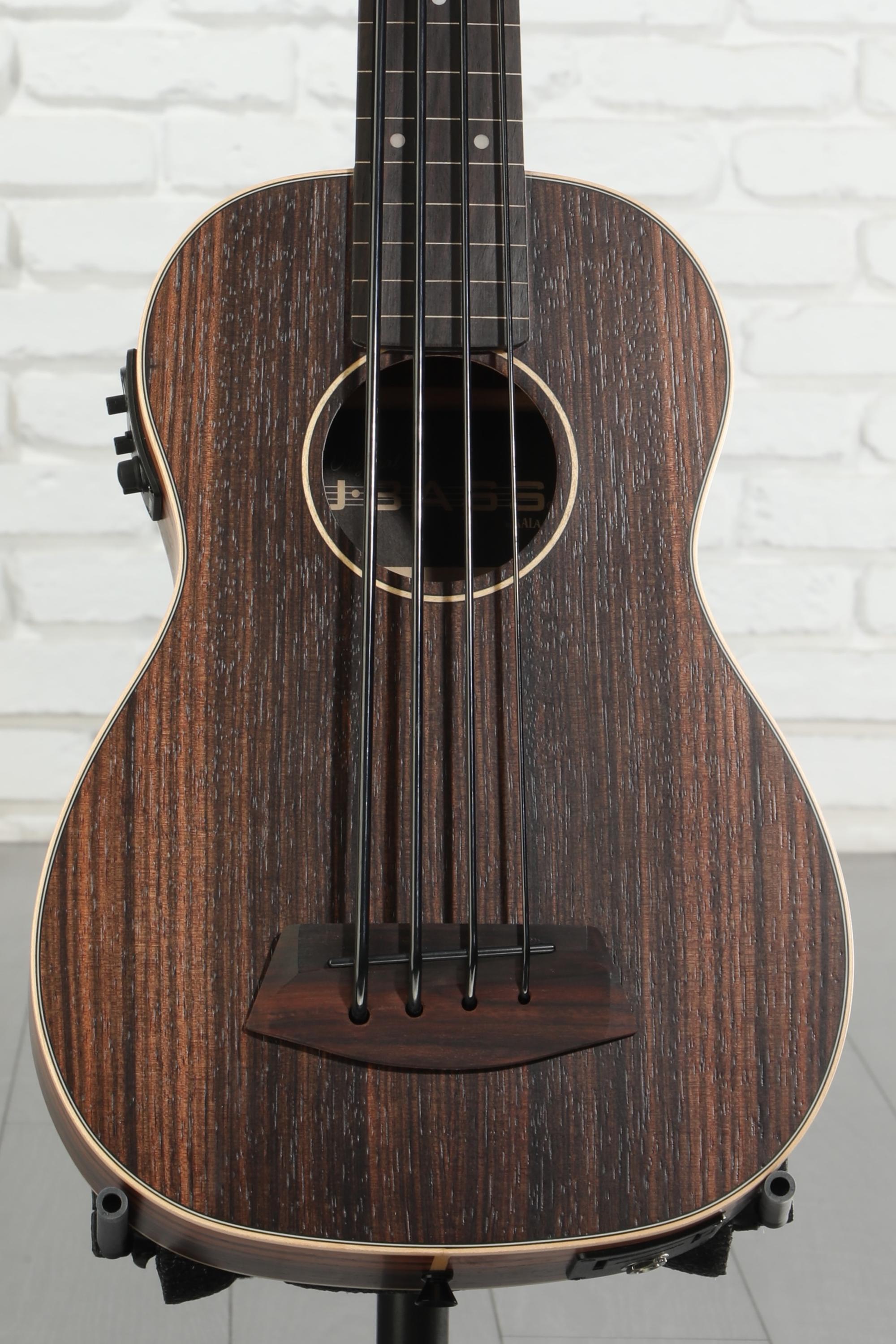 Kala U-Bass Fretless Acoustic-Electric Bass Ukulele - Striped