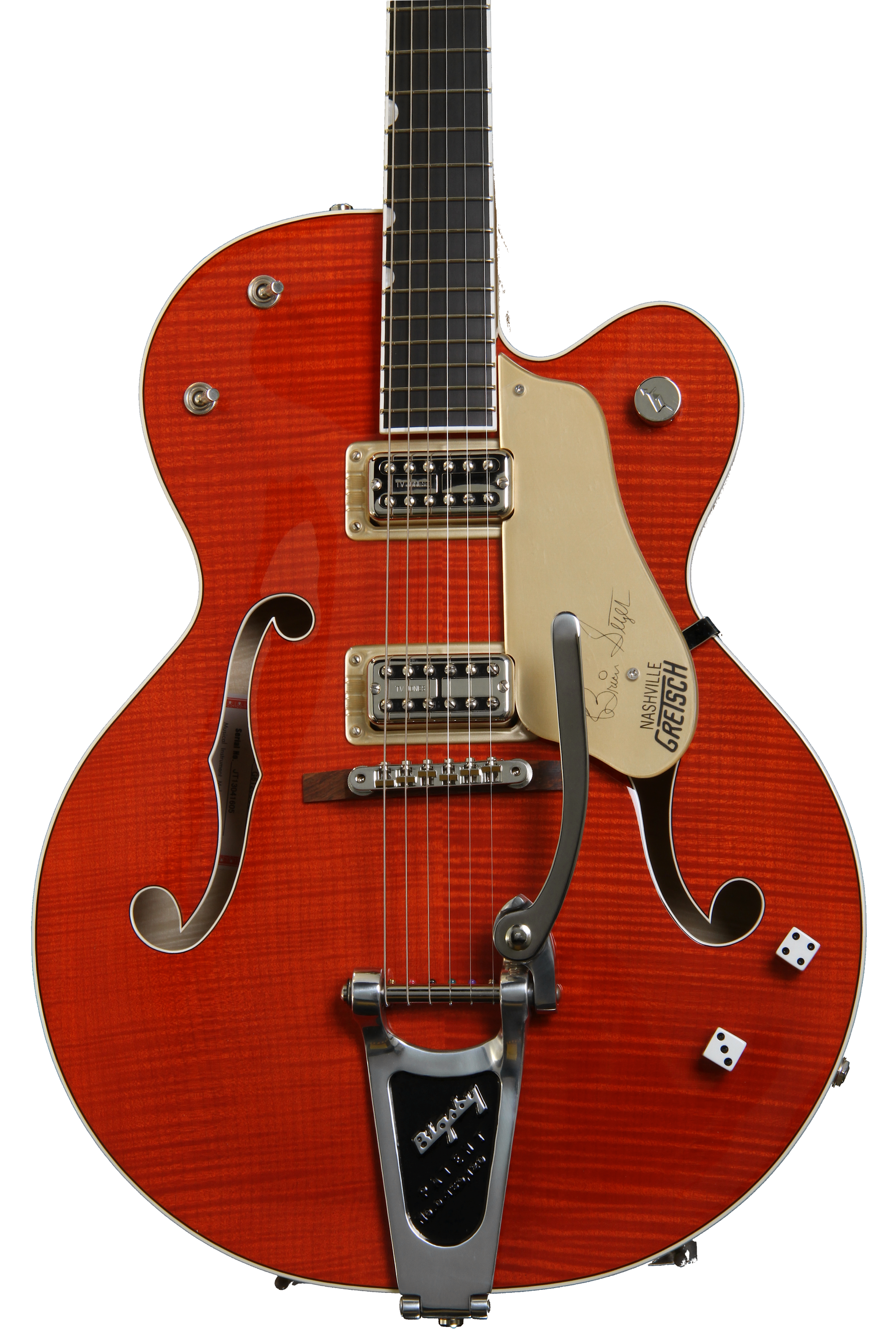 Gretsch G6120SSU Brian Setzer Nashville - Orange Tiger Flame, TV