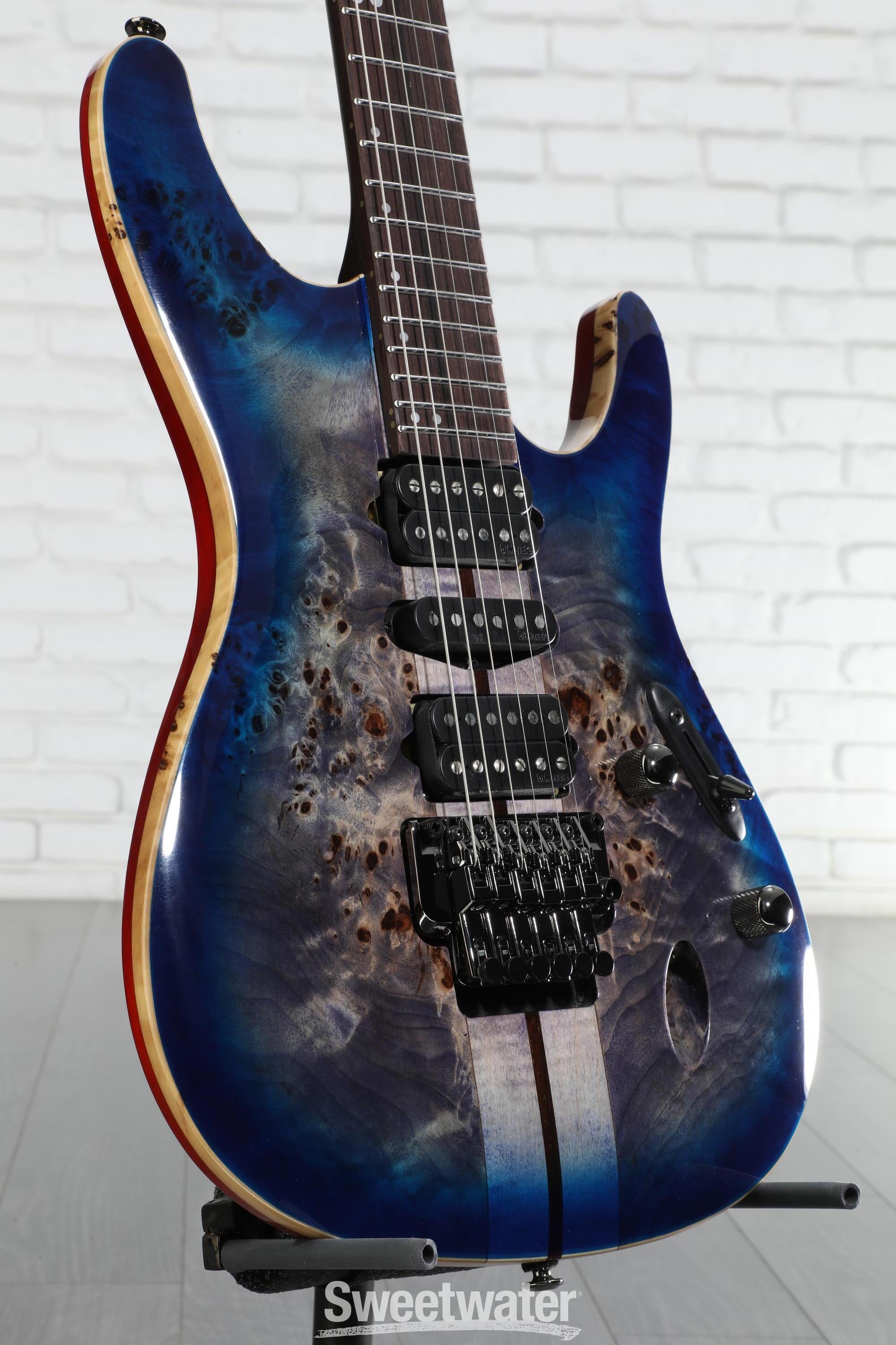 Ibanez Premium S1070PBZ Electric Guitar - Cerulean Blue Burst