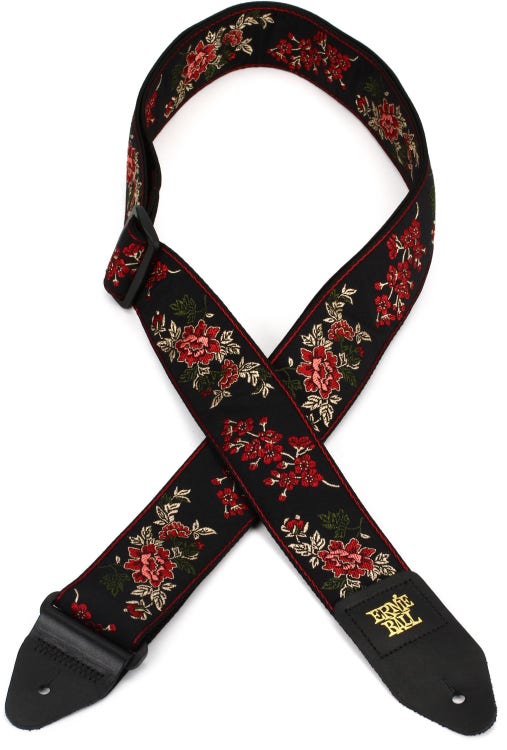 Ernie Ball Jacquard Guitar Strap - Red Rose