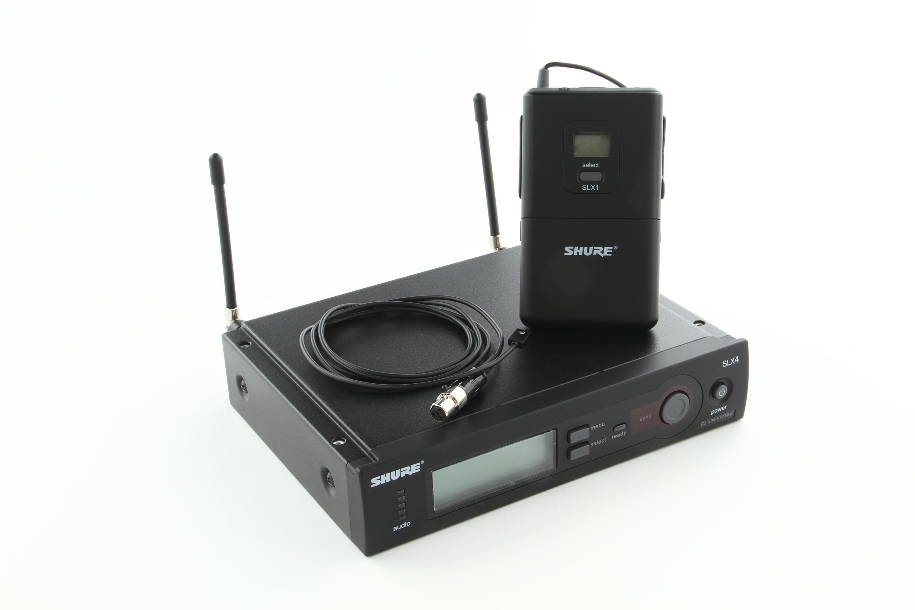 Shure SLX14 93 Lavalier Wireless System G5 Band 494 518 MHz