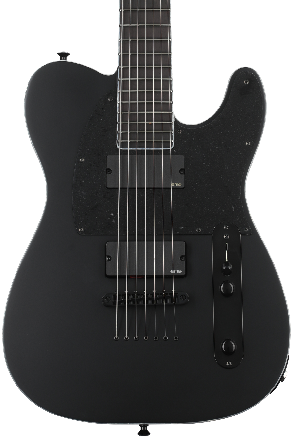 ESP E-II T-B7 Baritone Electric Guitar - Black Satin | Sweetwater