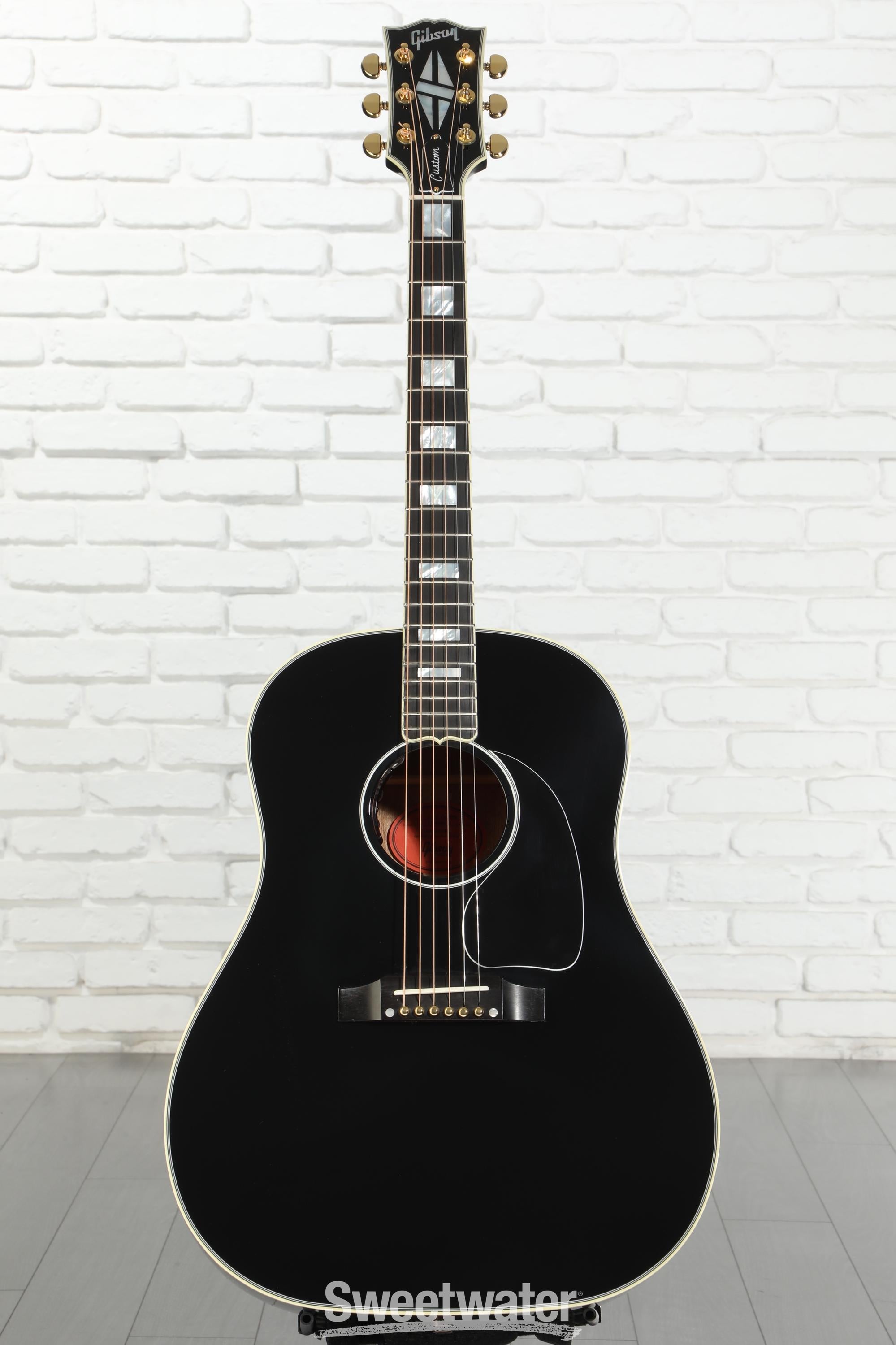 Gibson Acoustic J-45 Custom Acoustic-electric Guitar - Ebony