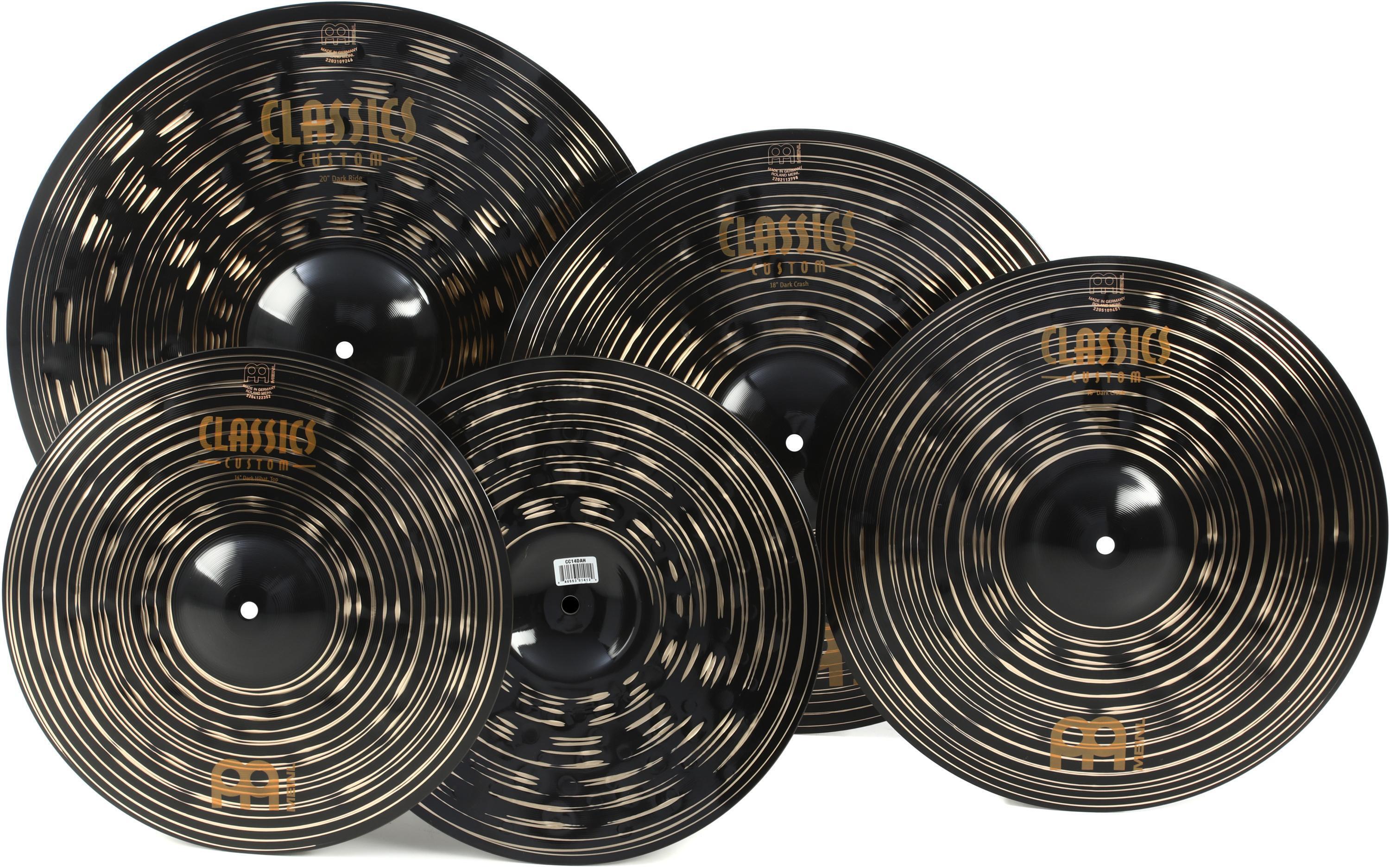 Meinl Cymbals Classics Custom Dark Set - 14/16/20-inch - with Free