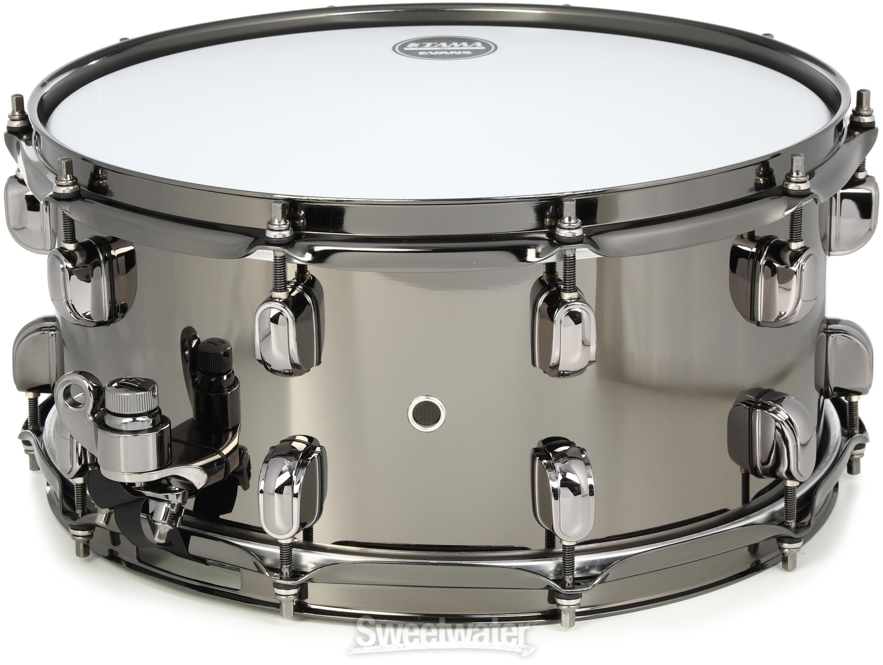 Tama S.L.P. Black Brass Snare Drum - 6.5 x 14 inch - Black Nickel Reviews |  Sweetwater