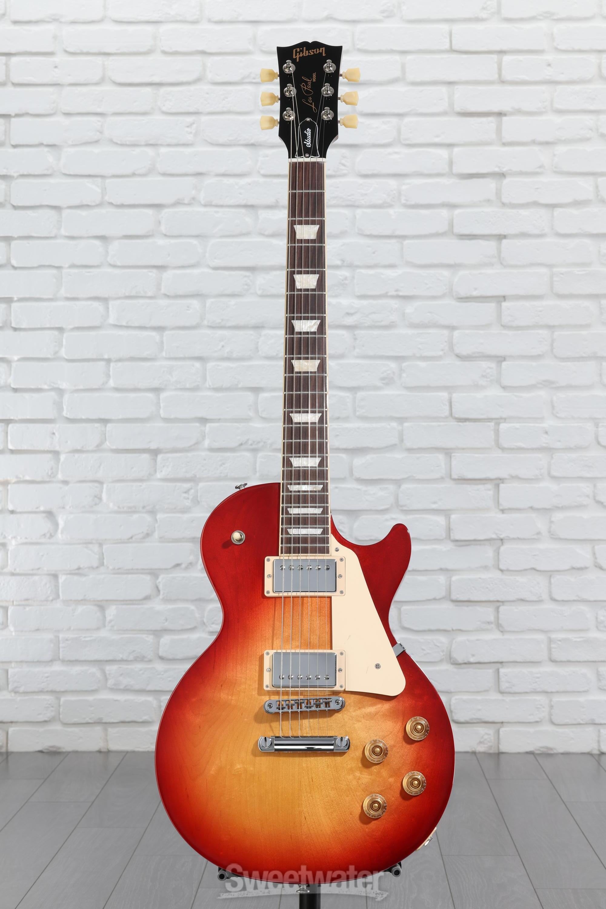 ギター gibson lespaul studio cherry sunburst Gibson Les Paul Studio Electric Guitar - Cherry Sunburst