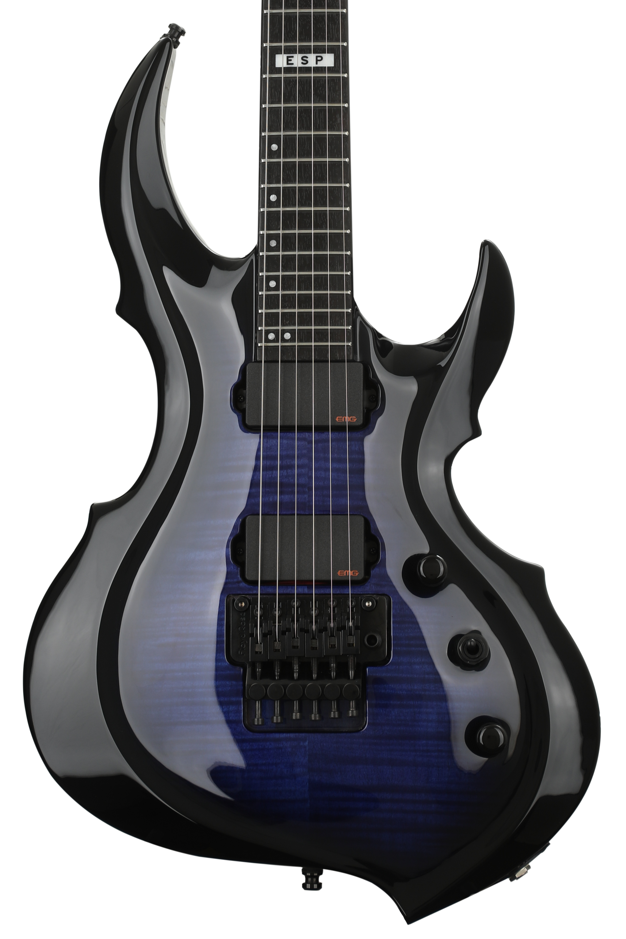 ギター E-ii FRX ESP E-II FRX, Flame Maple Top - Reindeer Blue | Sweetwater