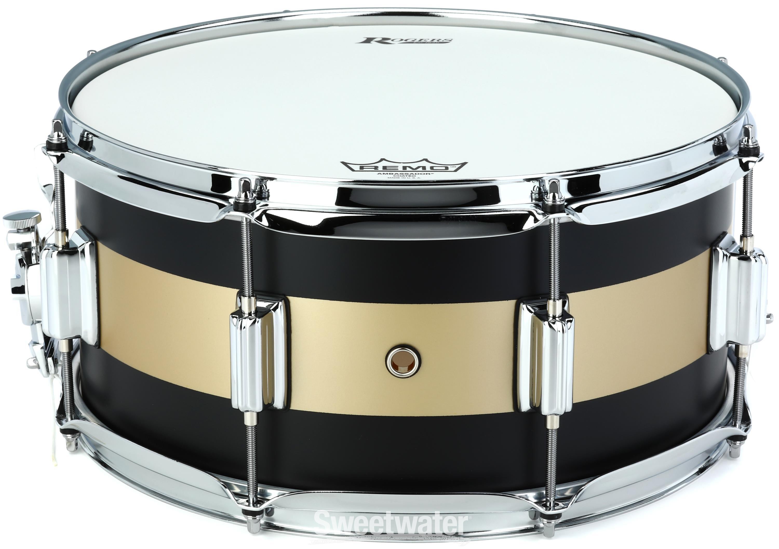 Tower Series Snare Drum - 6.5-inch x 14-inch, Satin Black/Gold