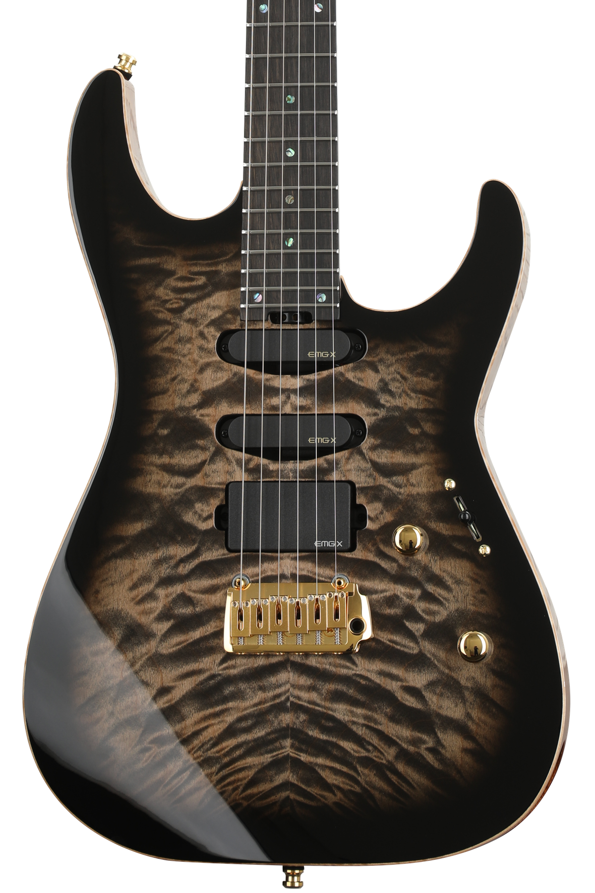 ESP USA M-III GT Quilted Maple - See Thru Black Sunburst | Sweetwater