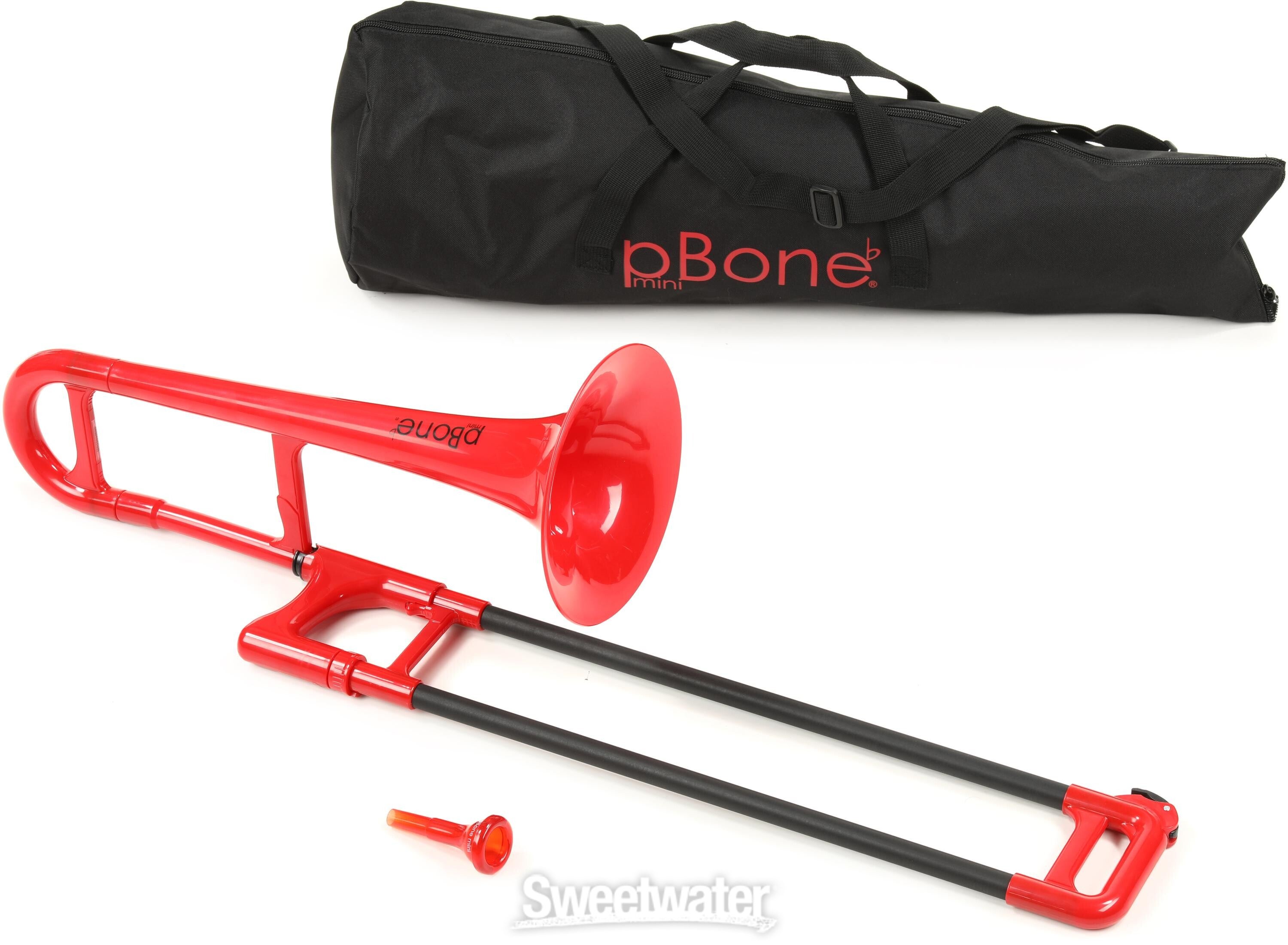 pInstruments pBone Mini Trombone in Eb - Red