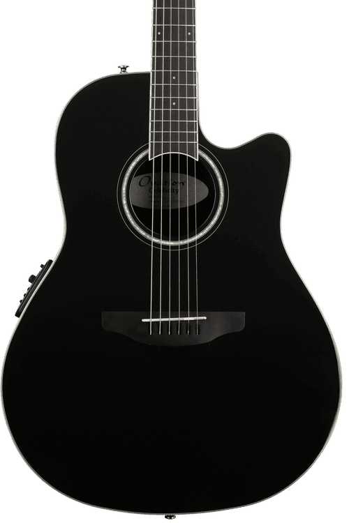 Ovation Celebrity Standard Mid-Depth Acoustic-Electric Guitar - Black
