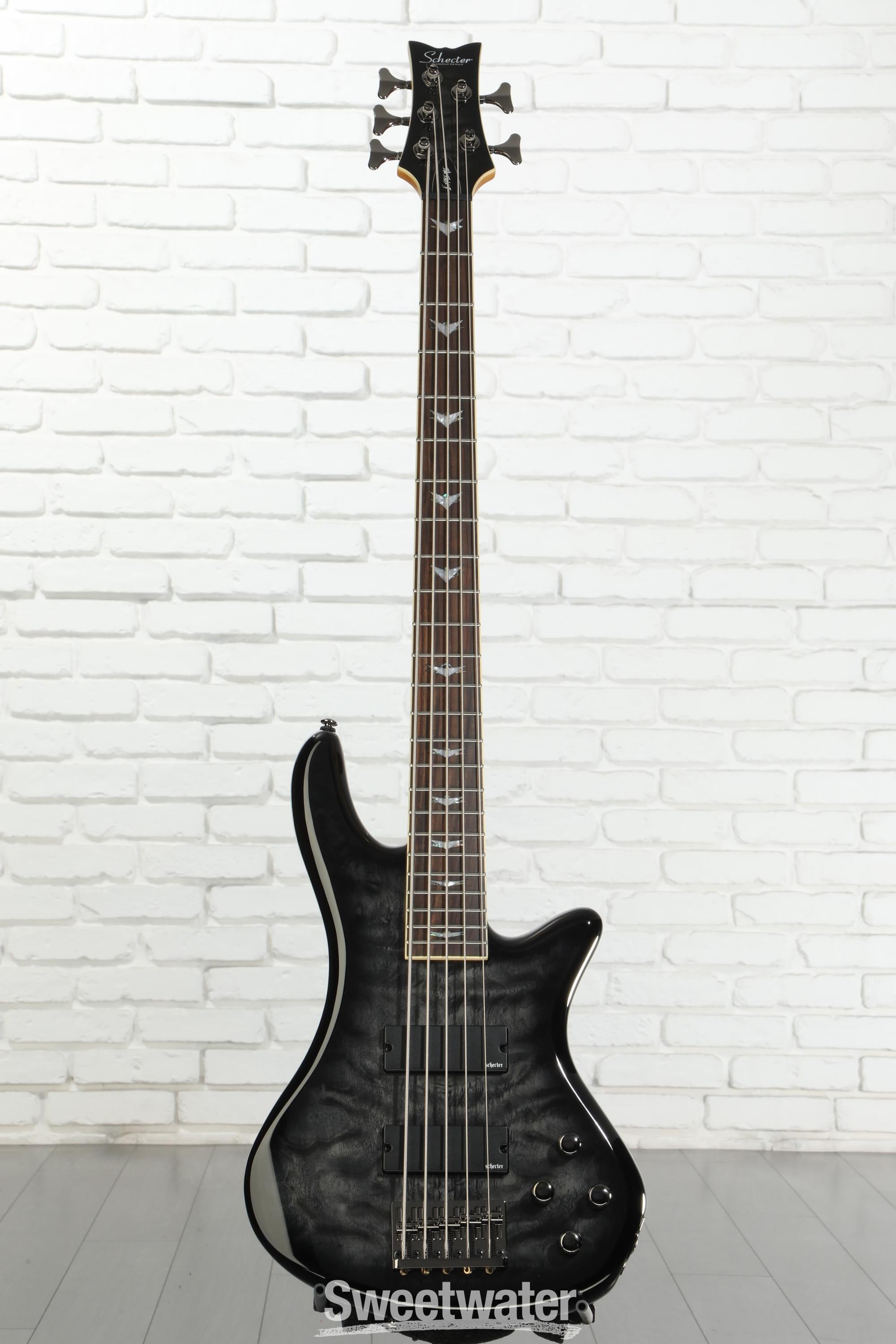Schecter Stiletto Extreme 5 Bass Guitar - See-Thru Black | Sweetwater