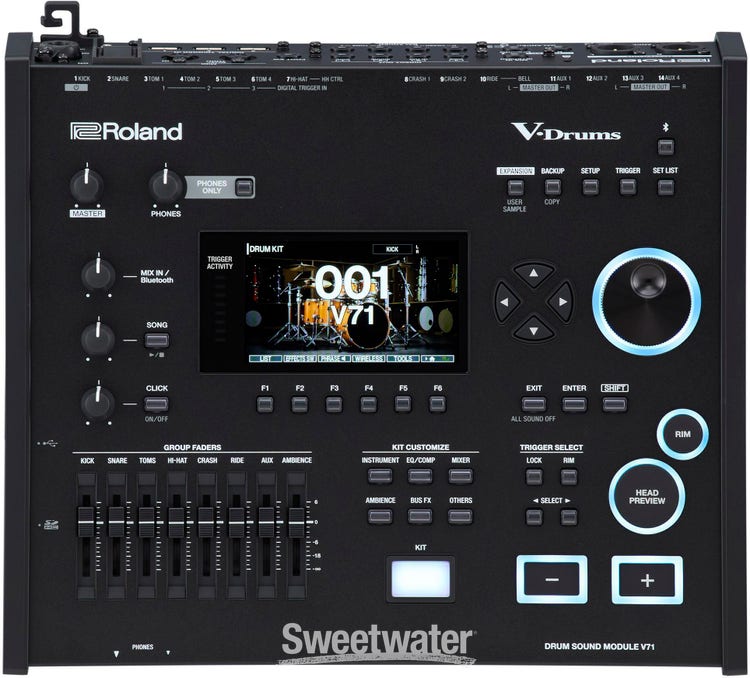 Roland VAD716 Electronic Drum Set - Gloss Ebony