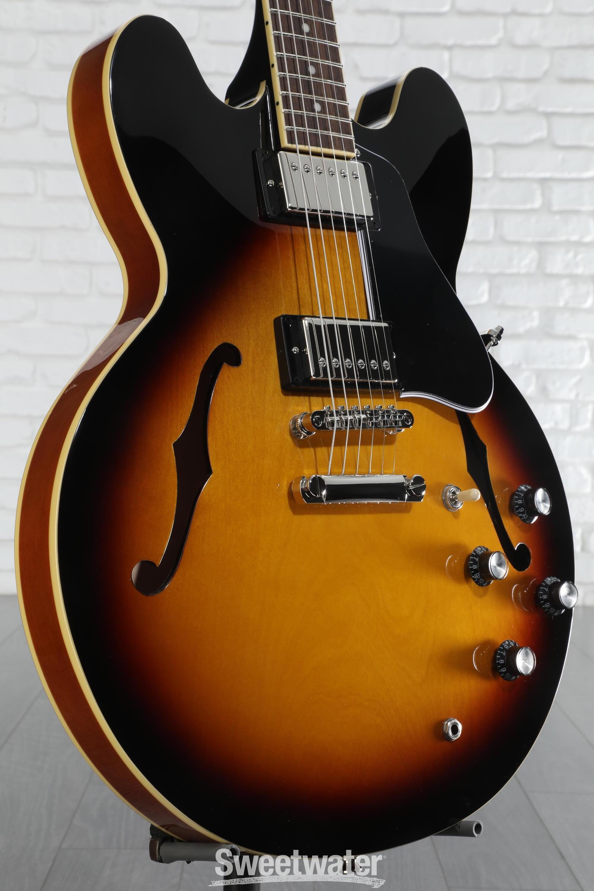 ギター Epiphone ES-335 LH (Vinrage Sunburst) Epiphone Sweet and Soulful Semi-Hollow – Gibson