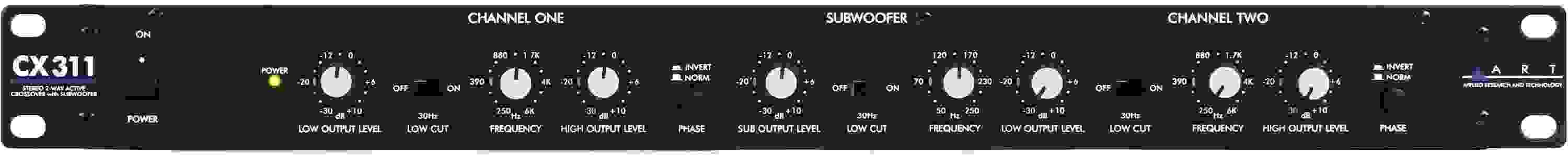 ART CX311 2-way Crossover with Subwoofer Output