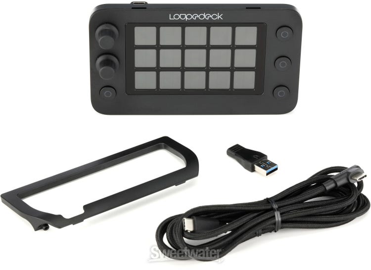 Loupedeck Live Console for Content Creators w/3Ft USB Extension & Screen  Cleaner