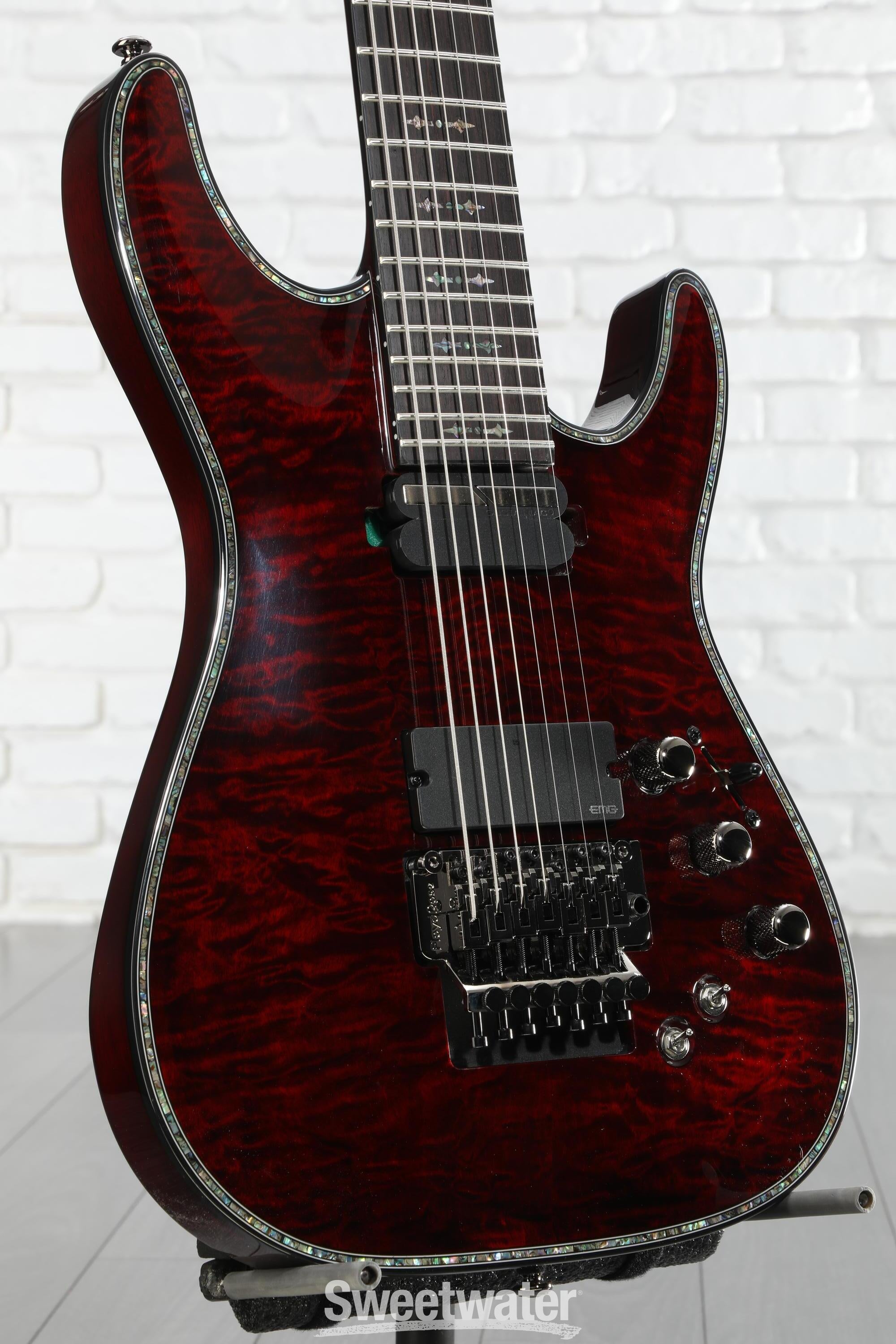 Schecter Hellraiser C-7 FR-S Electric Guitar - Black Cherry