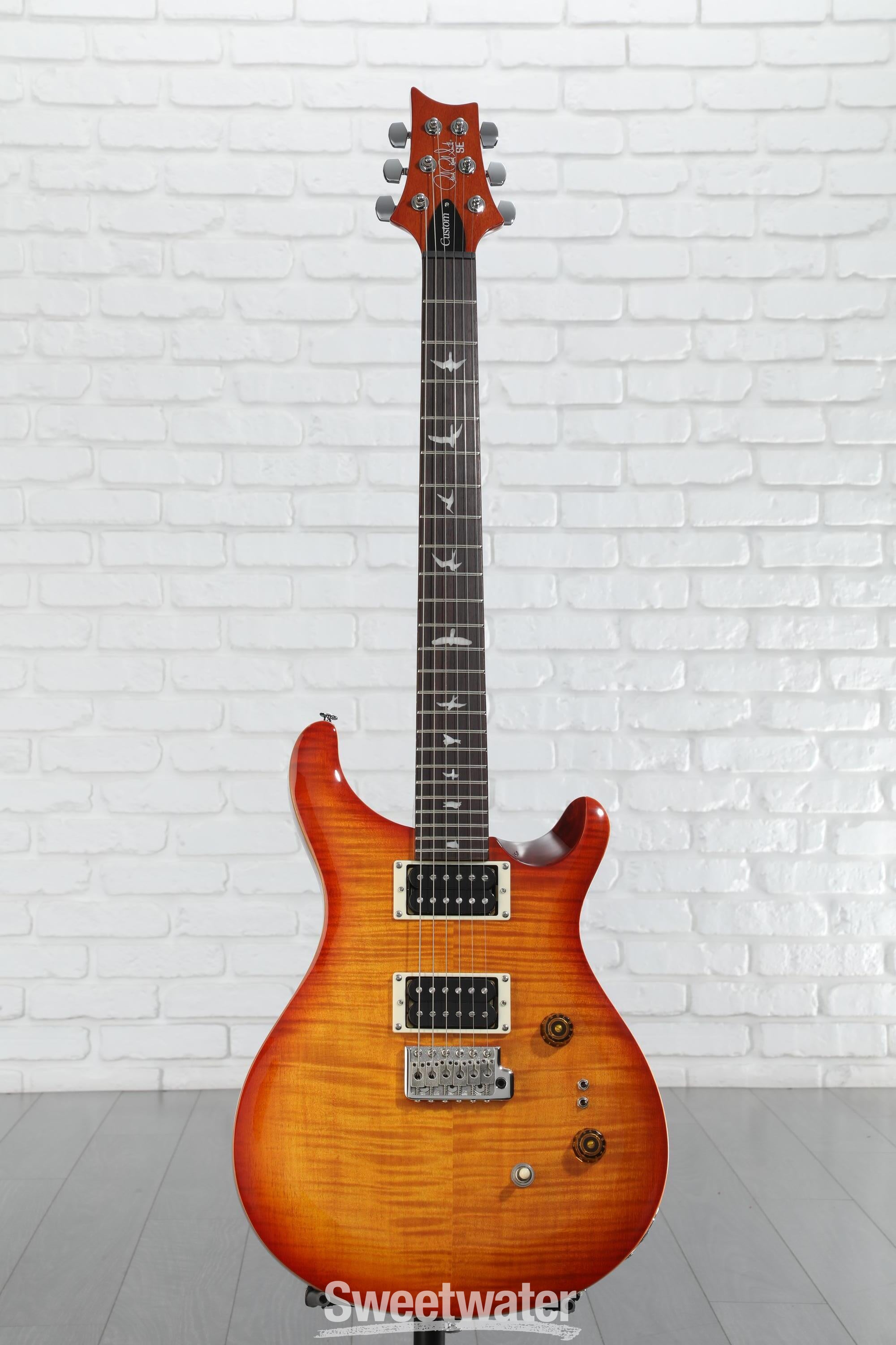 【しろくま】PRS SE Custom 24-08 Prs SE Custom 24-08 Quilt - charcoal cherry burst Double cut